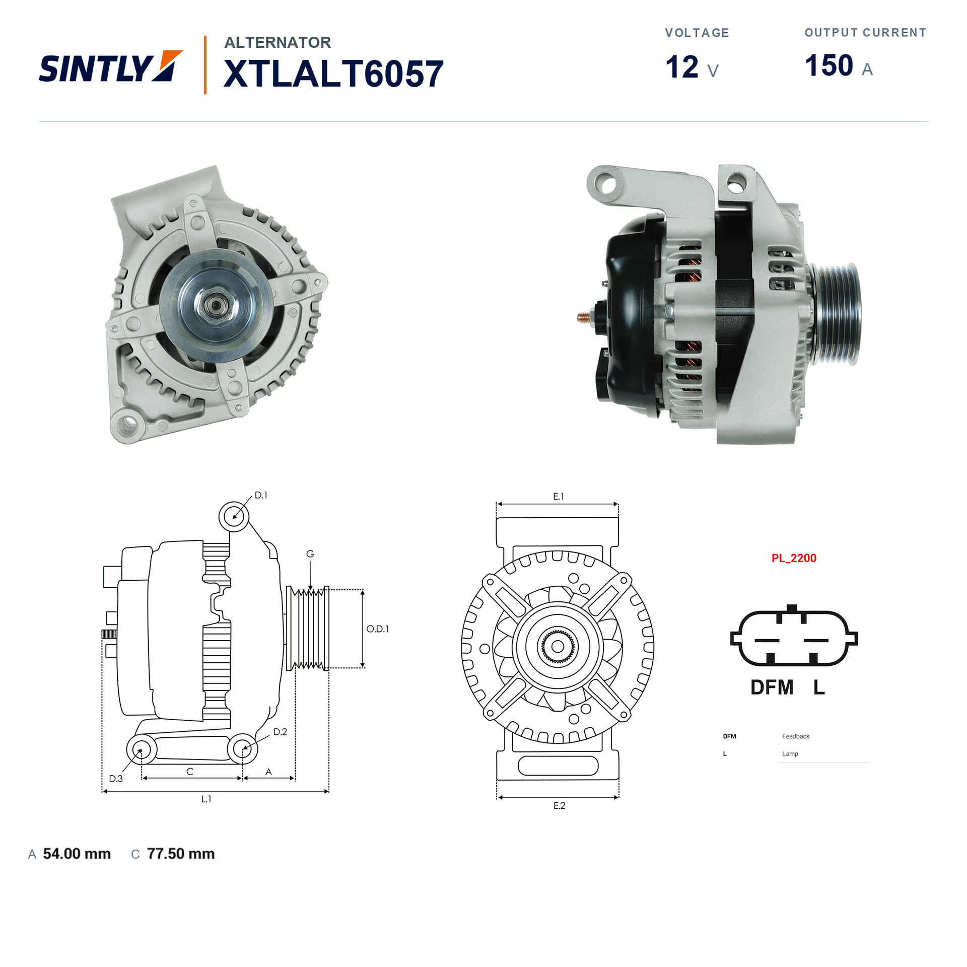 Alternator XTLALT6057