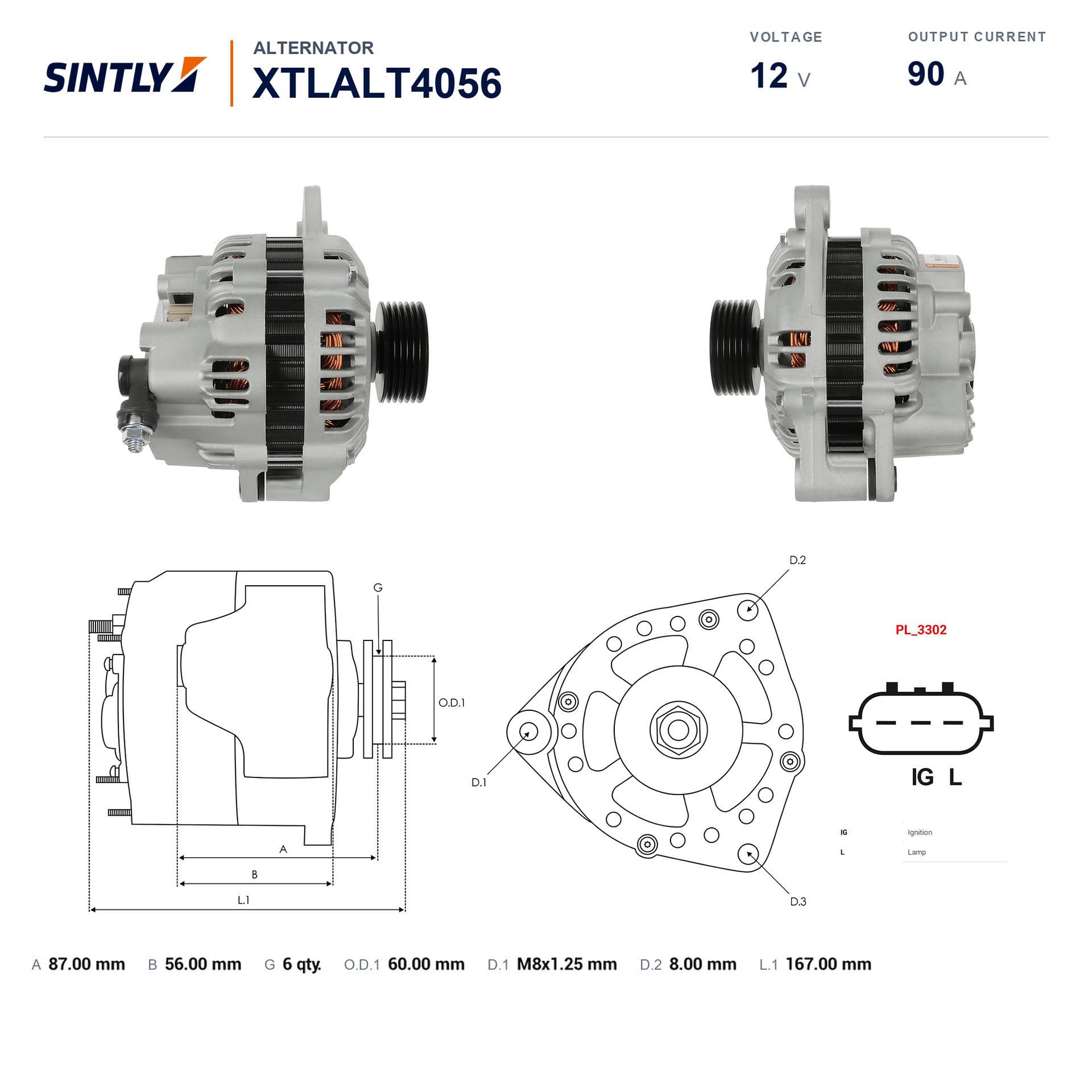 Alternator XTLALT4056