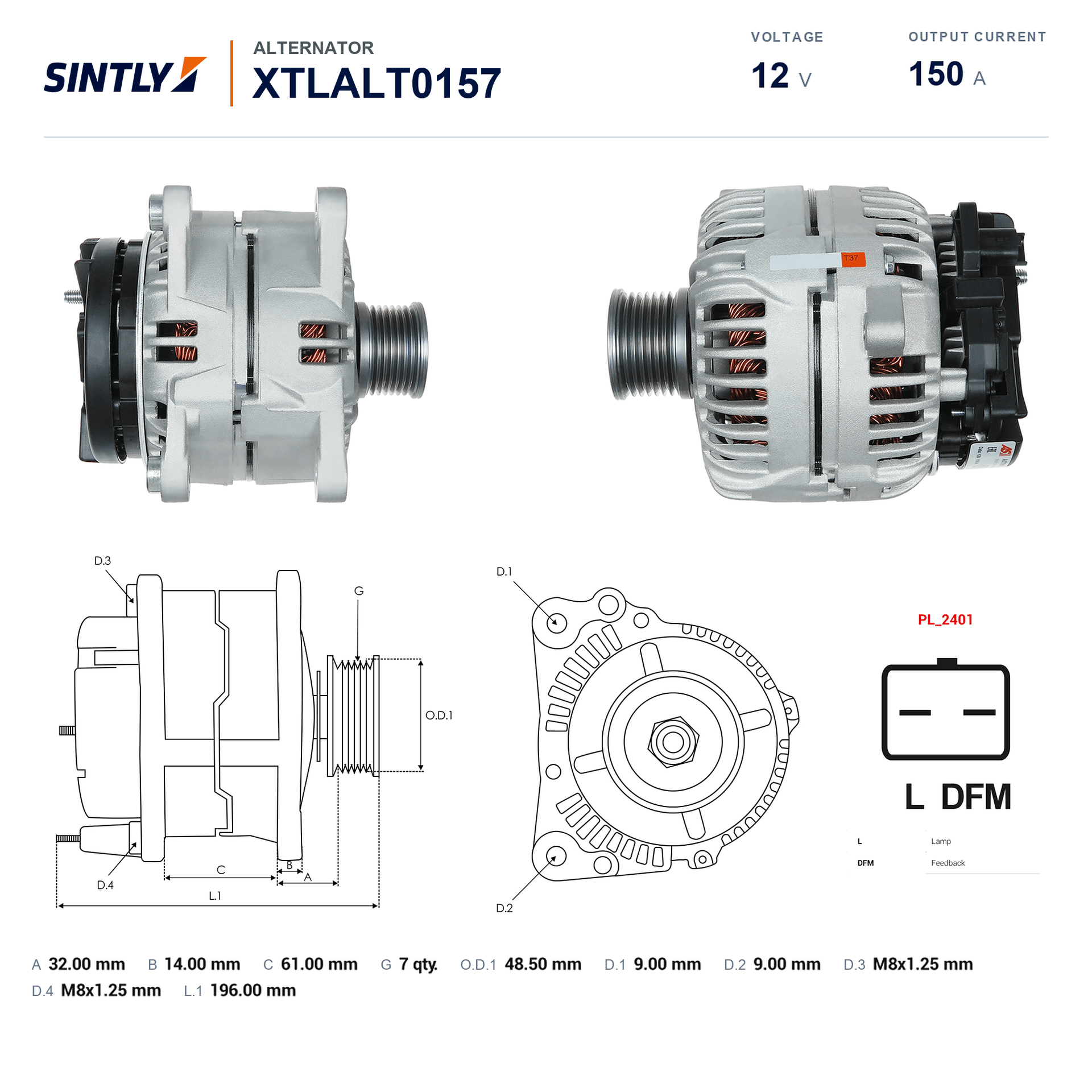 Alternator XTLALT0157