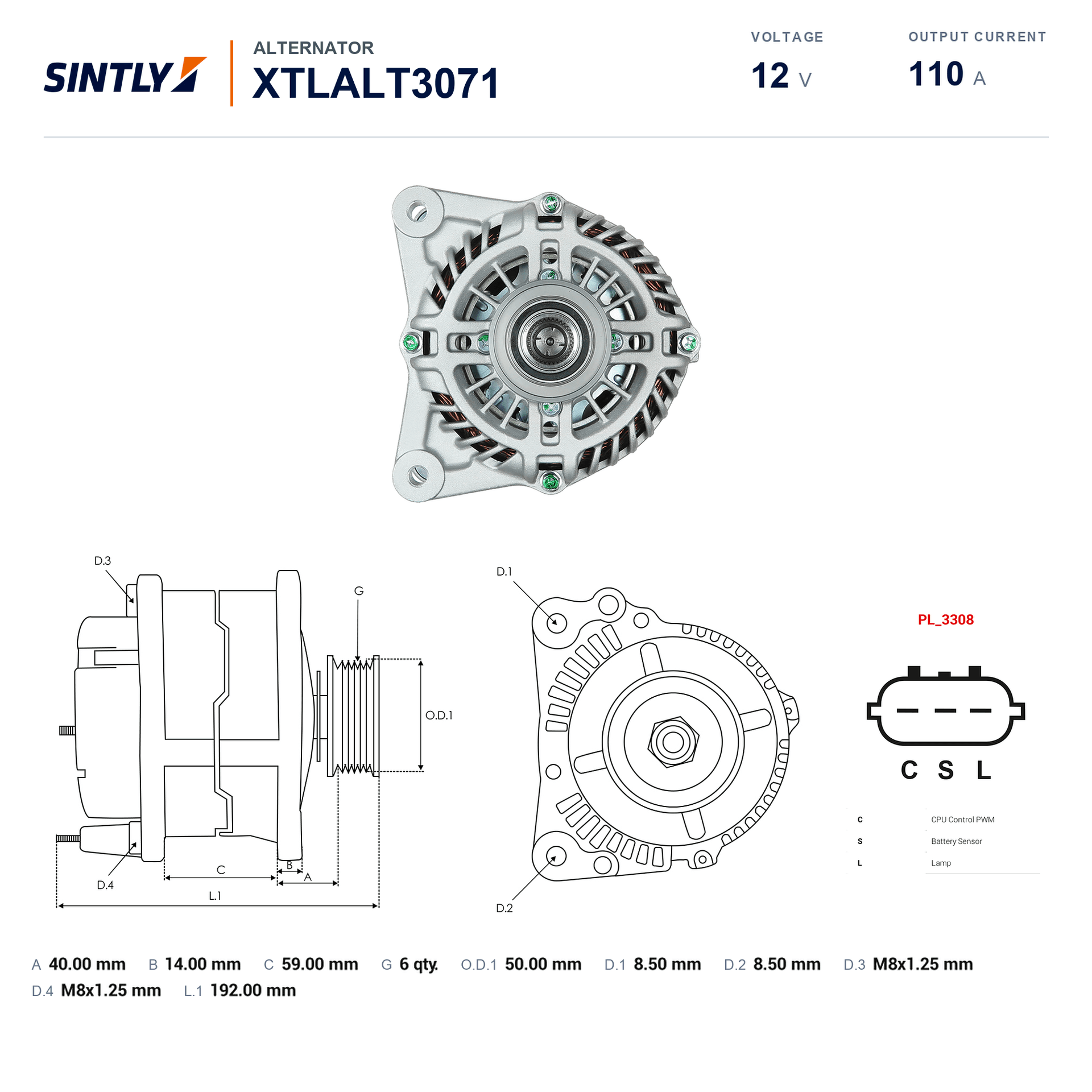 Alternator XTLALT3071