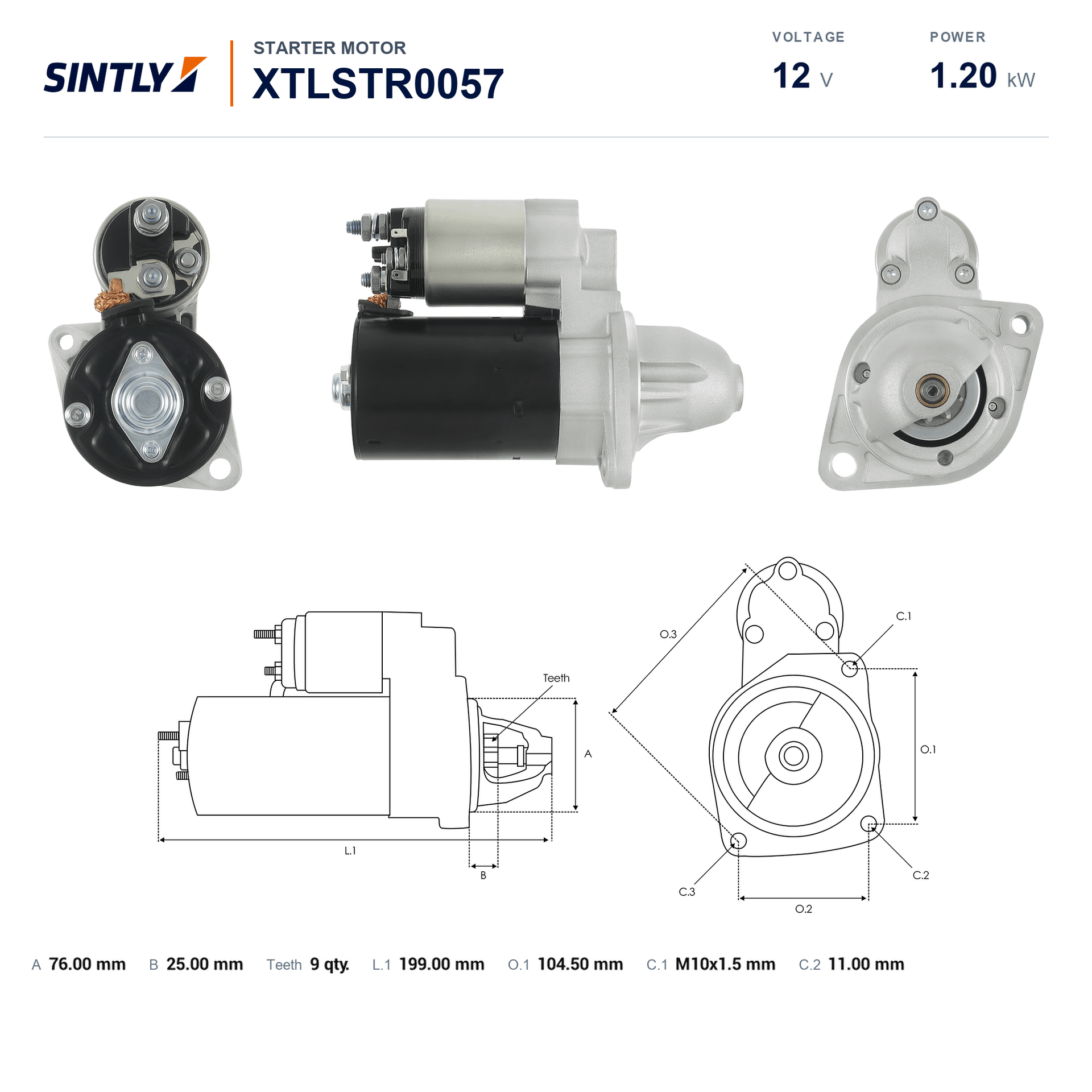 Motor de arranque XTLSTR0057