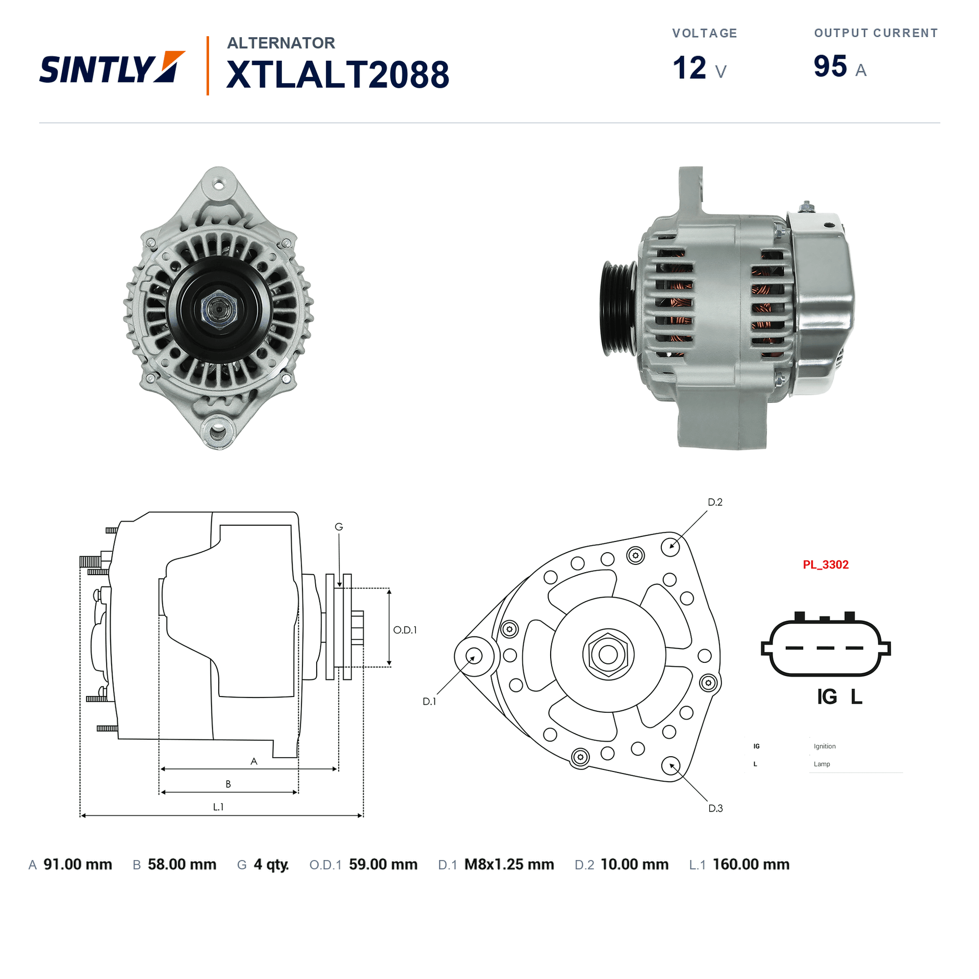 Alternator XTLALT2088