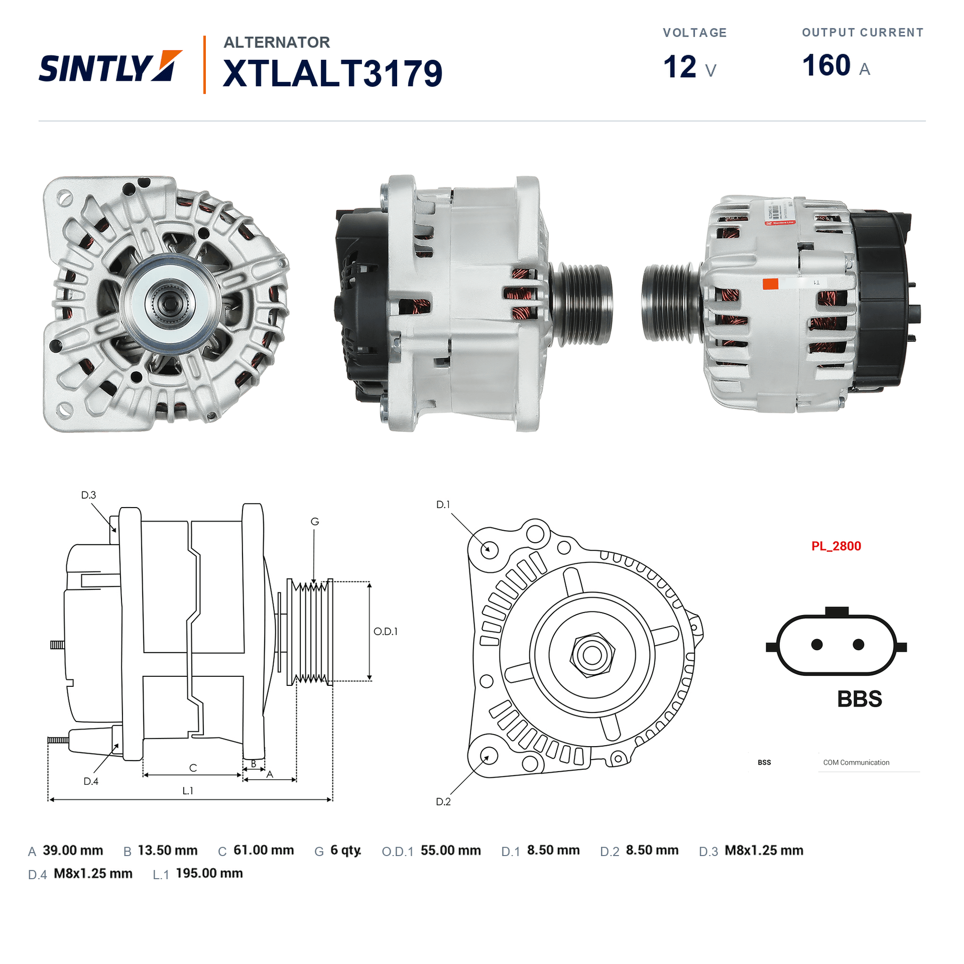 Alternator XTLALT3179