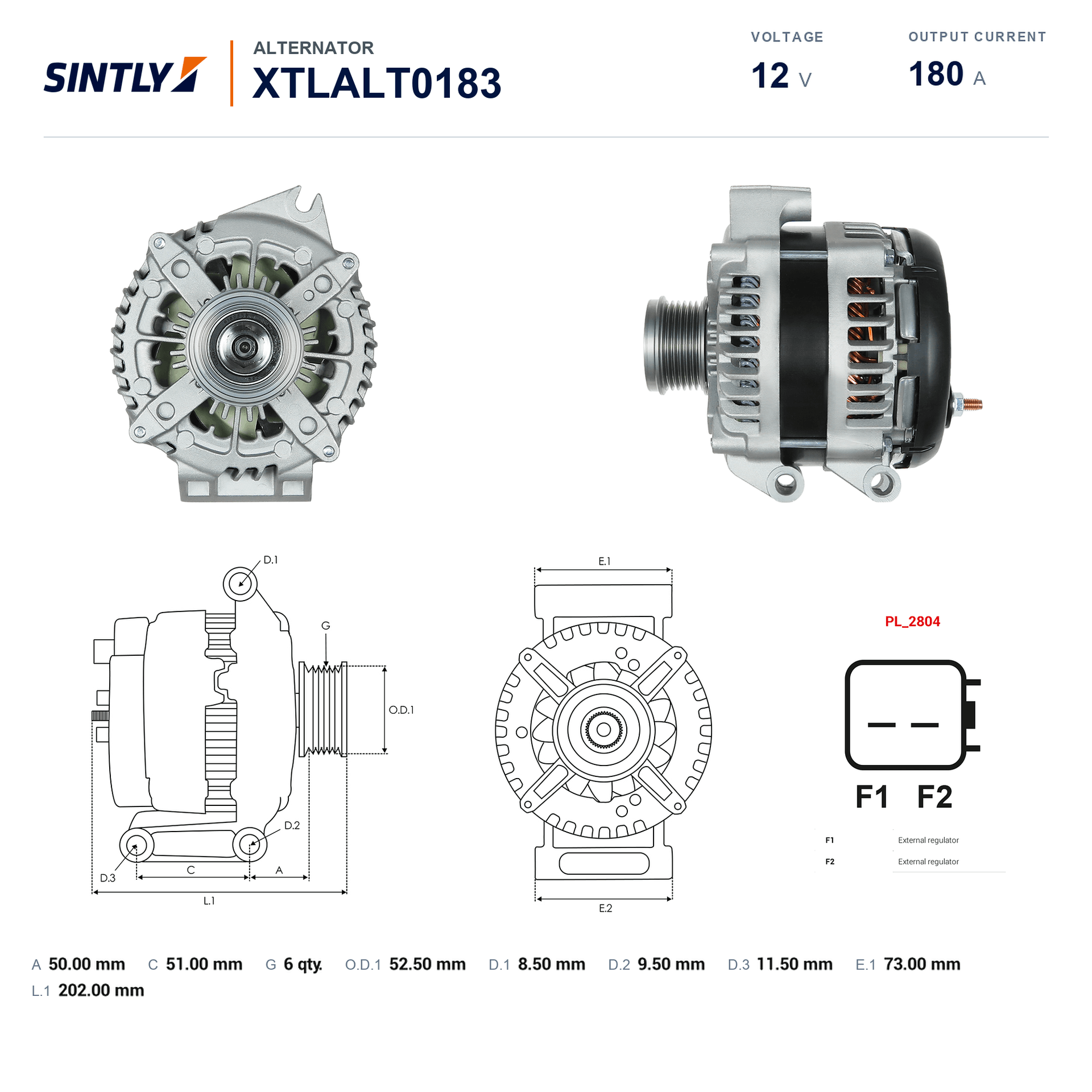 Alternator XTLALT0183