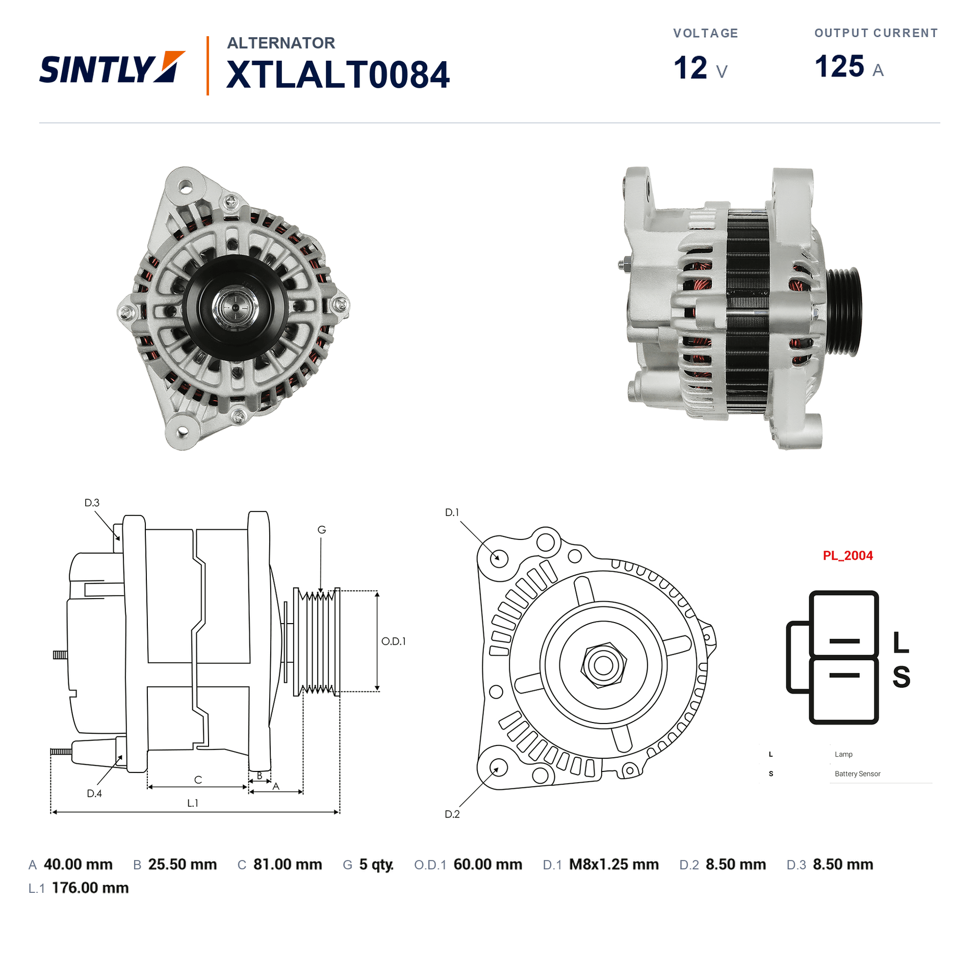 Alternator XTLALT0084