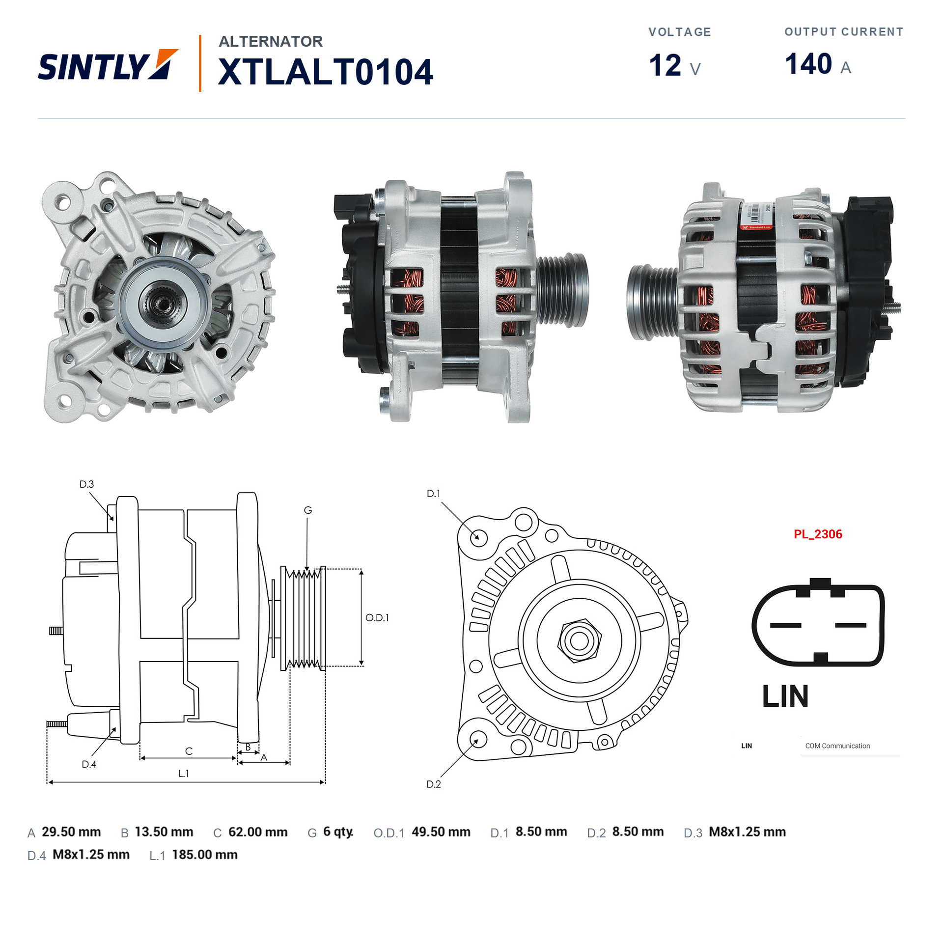 Alternator XTLALT0104