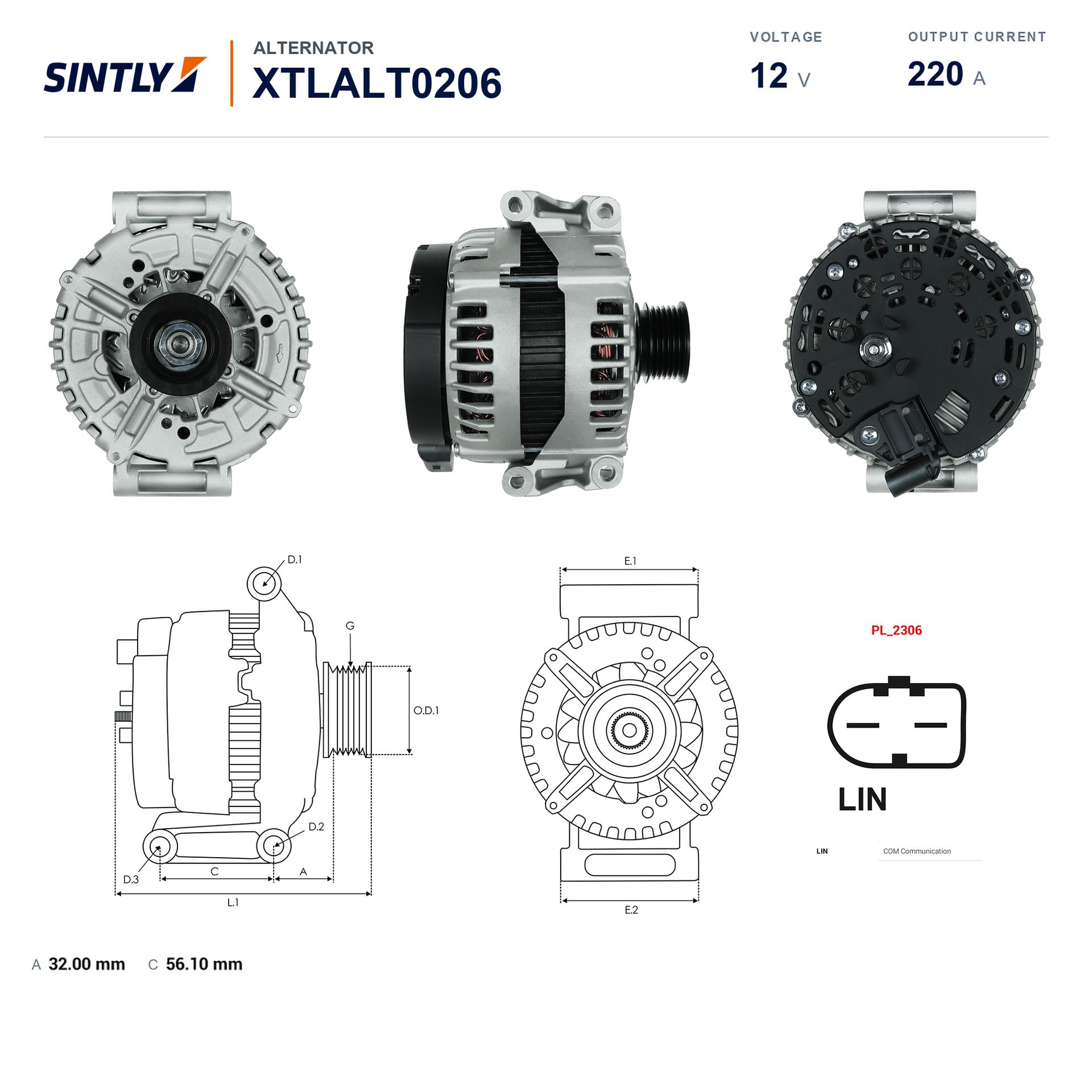 Alternator XTLALT0206