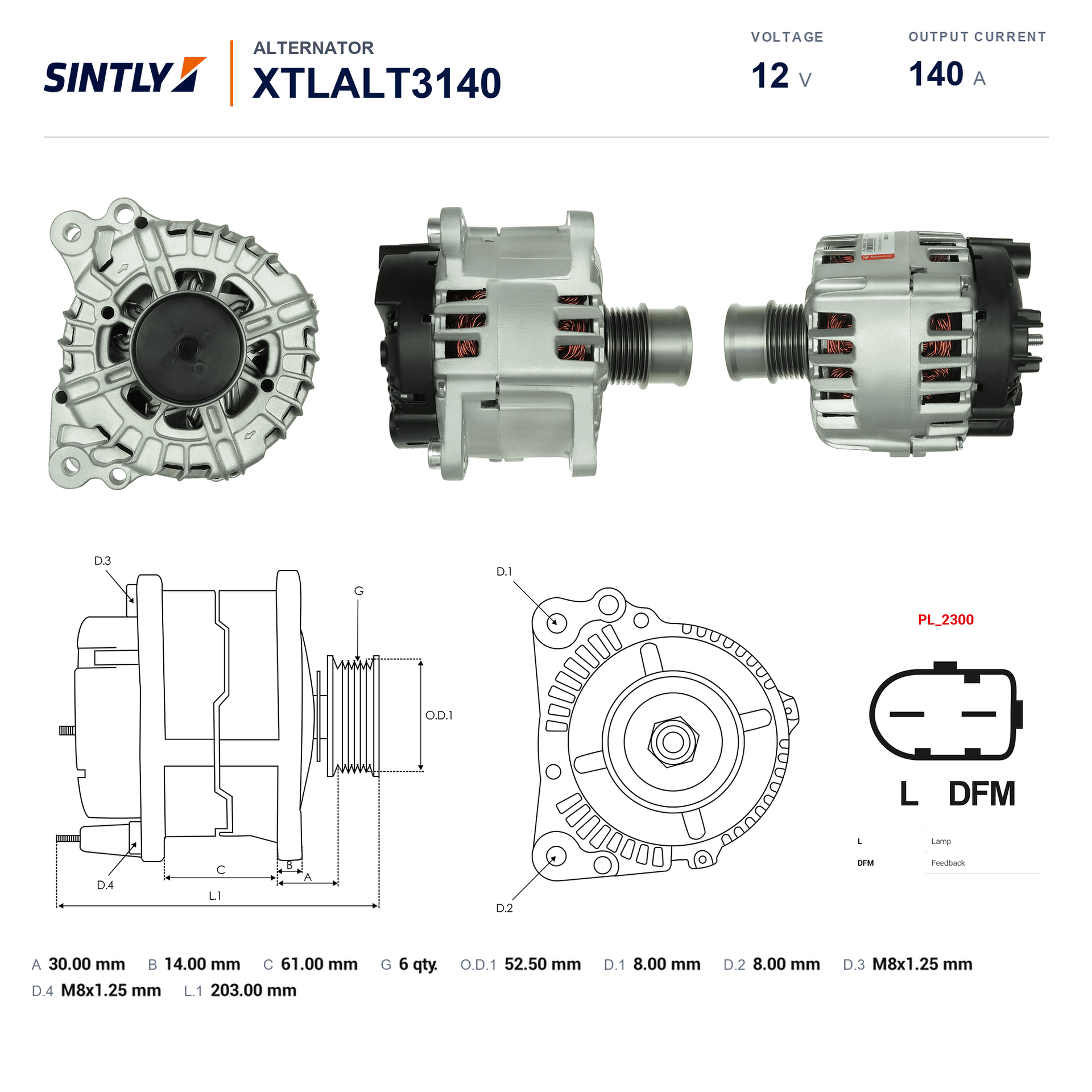 Alternator XTLALT3140