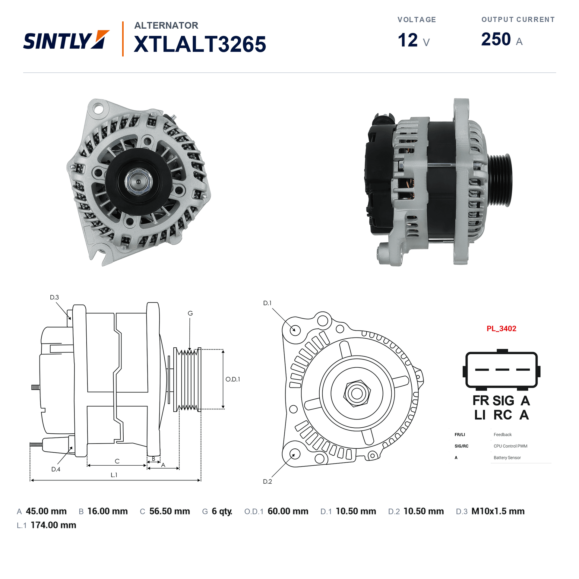 Alternator XTLALT3265