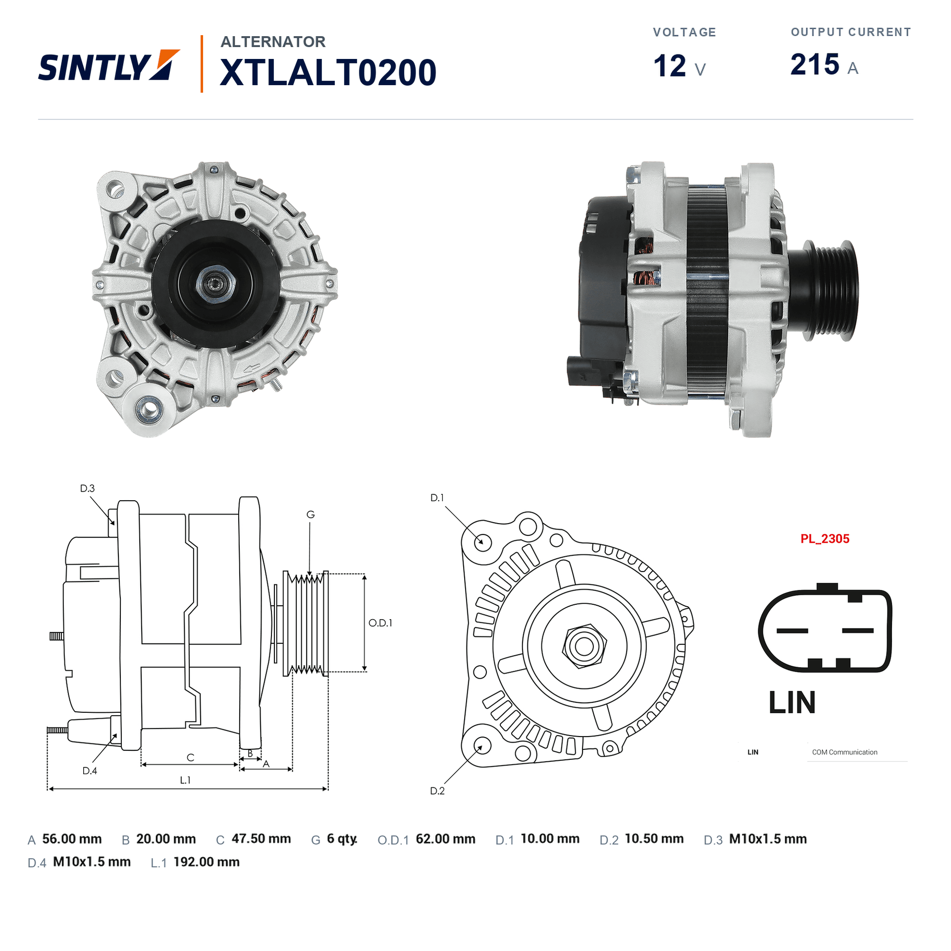 Alternator XTLALT0200