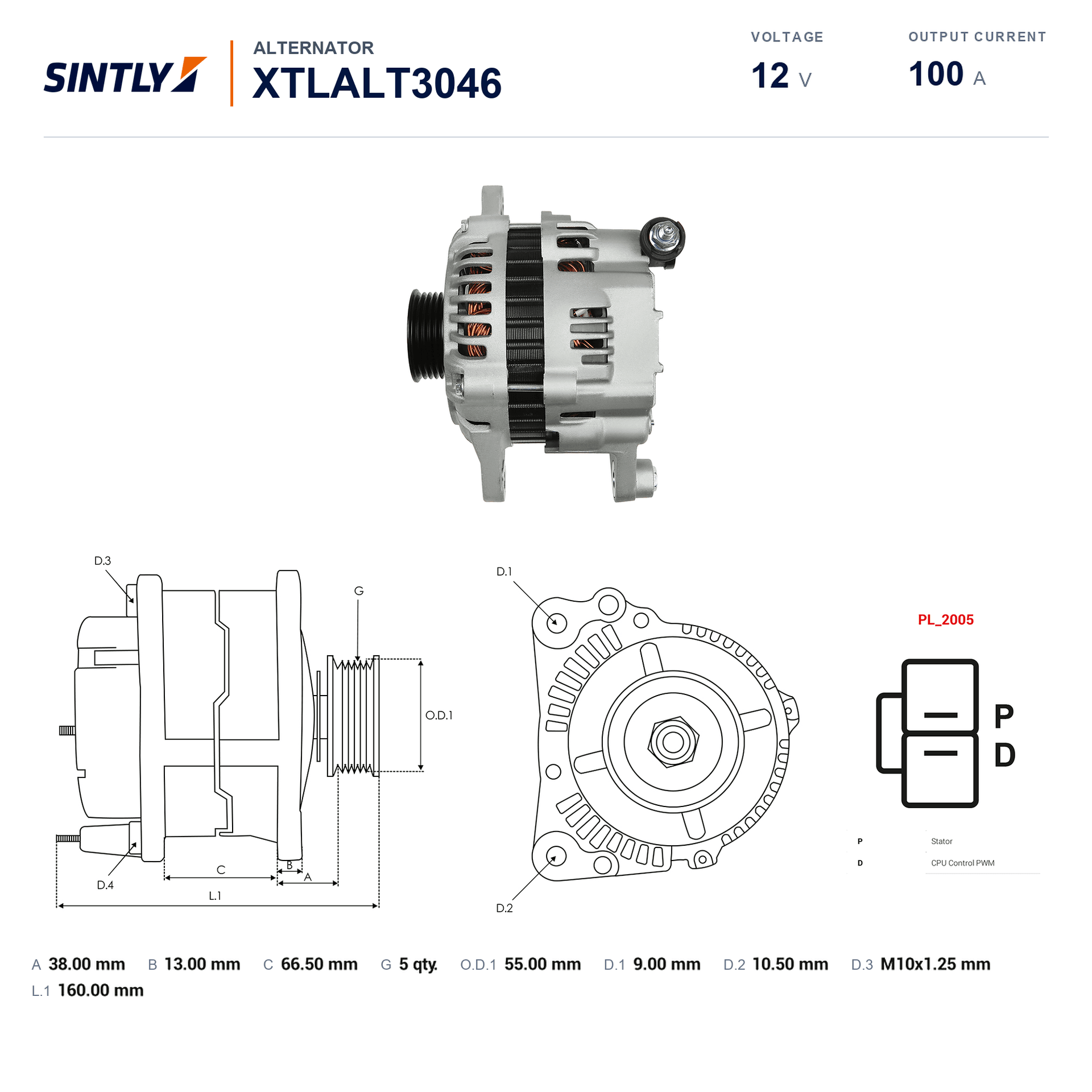 Alternator XTLALT3046