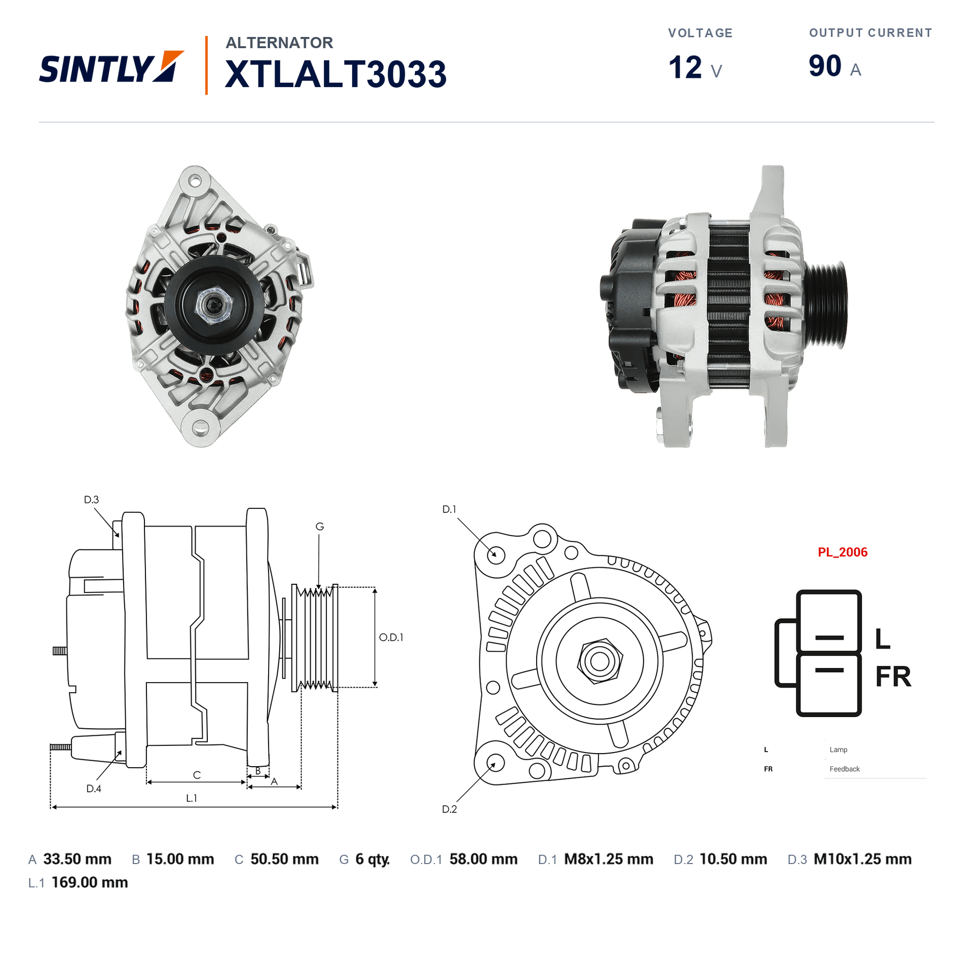 Alternator XTLALT3033