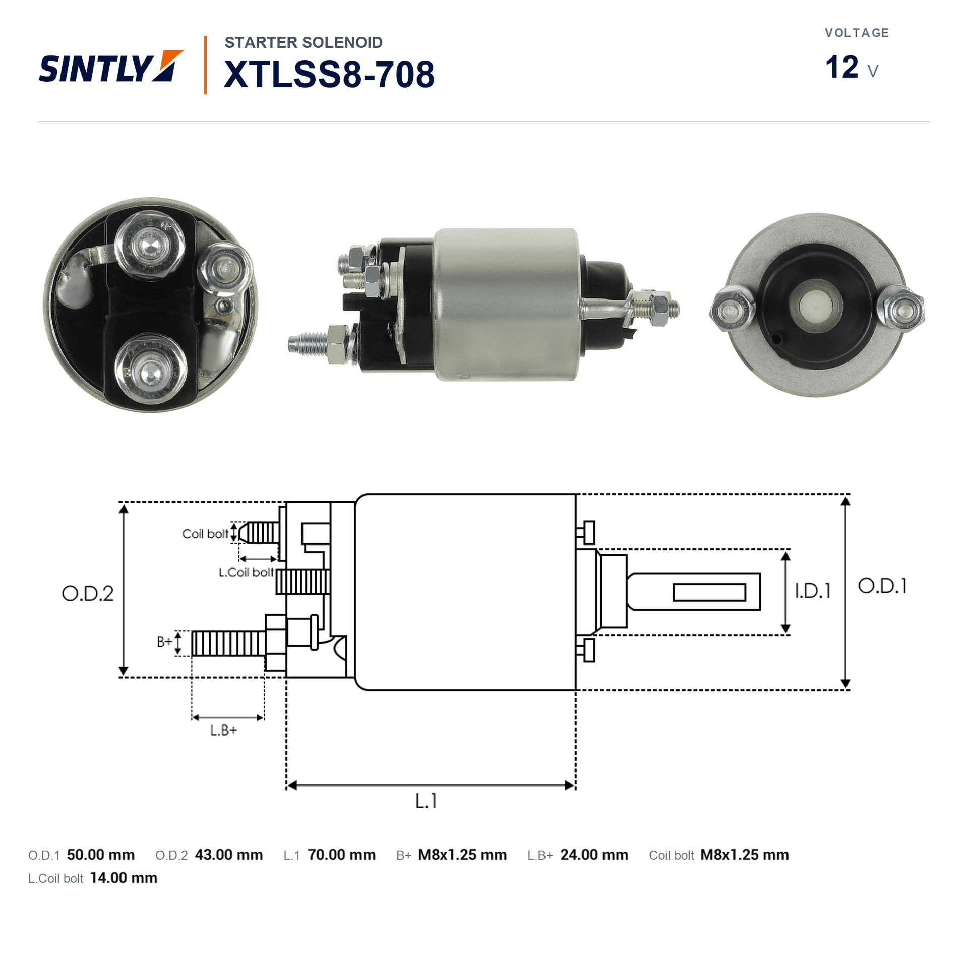 Starter Solenoid XTLSS8-708