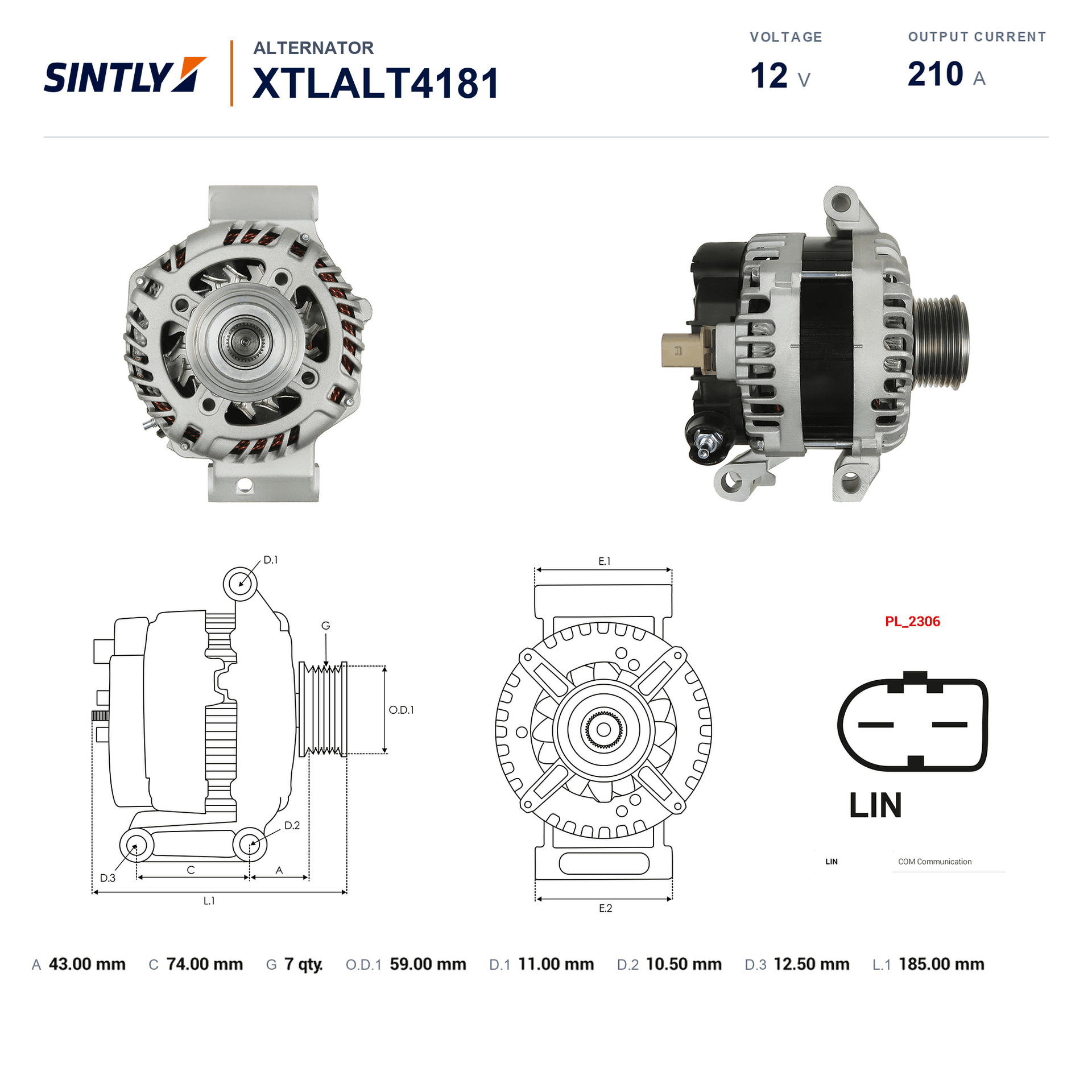 Alternator XTLALT4181