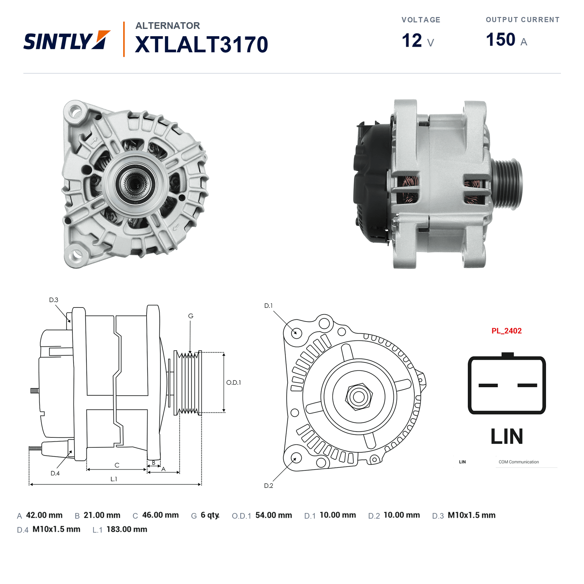 Alternator XTLALT3170