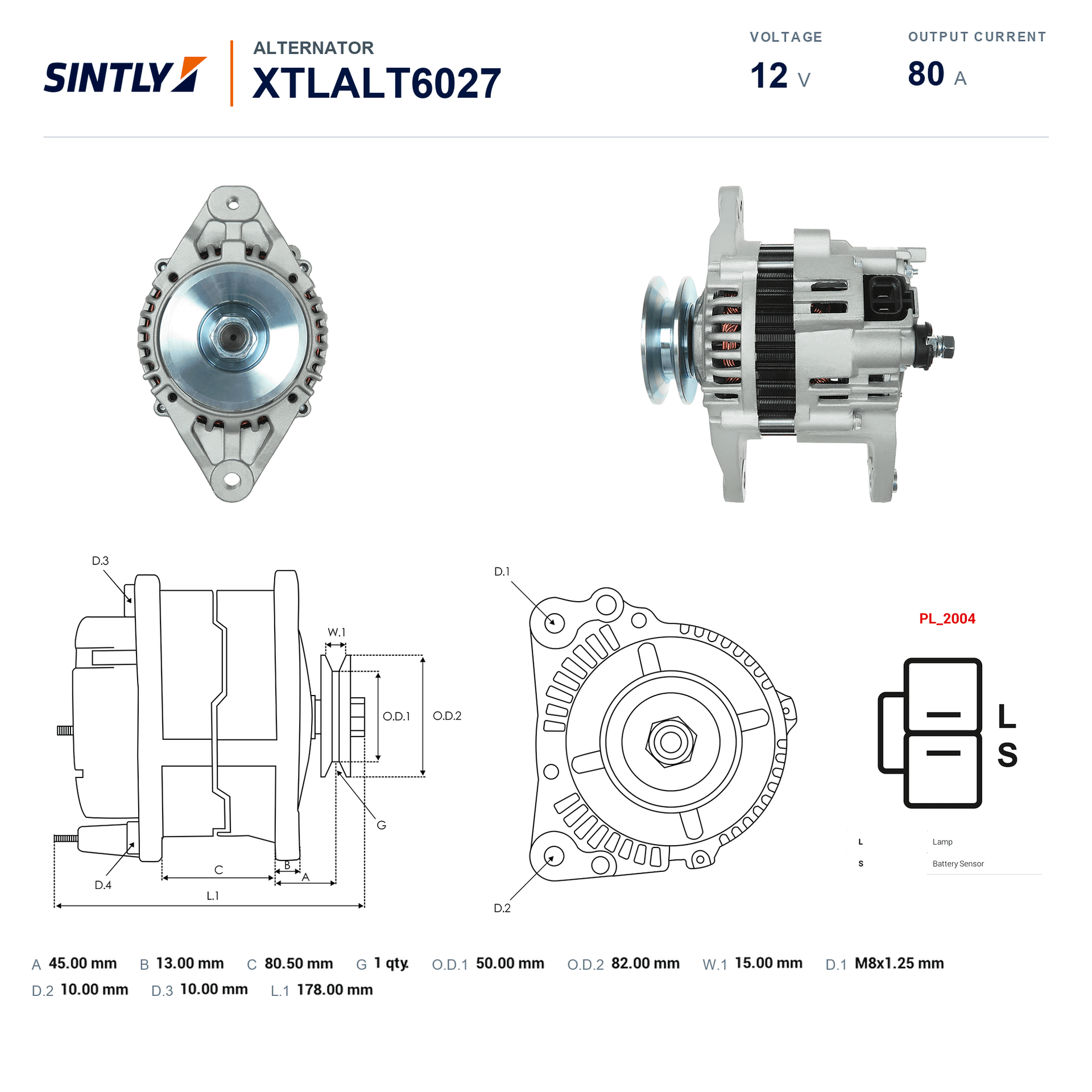 Alternator XTLALT6027