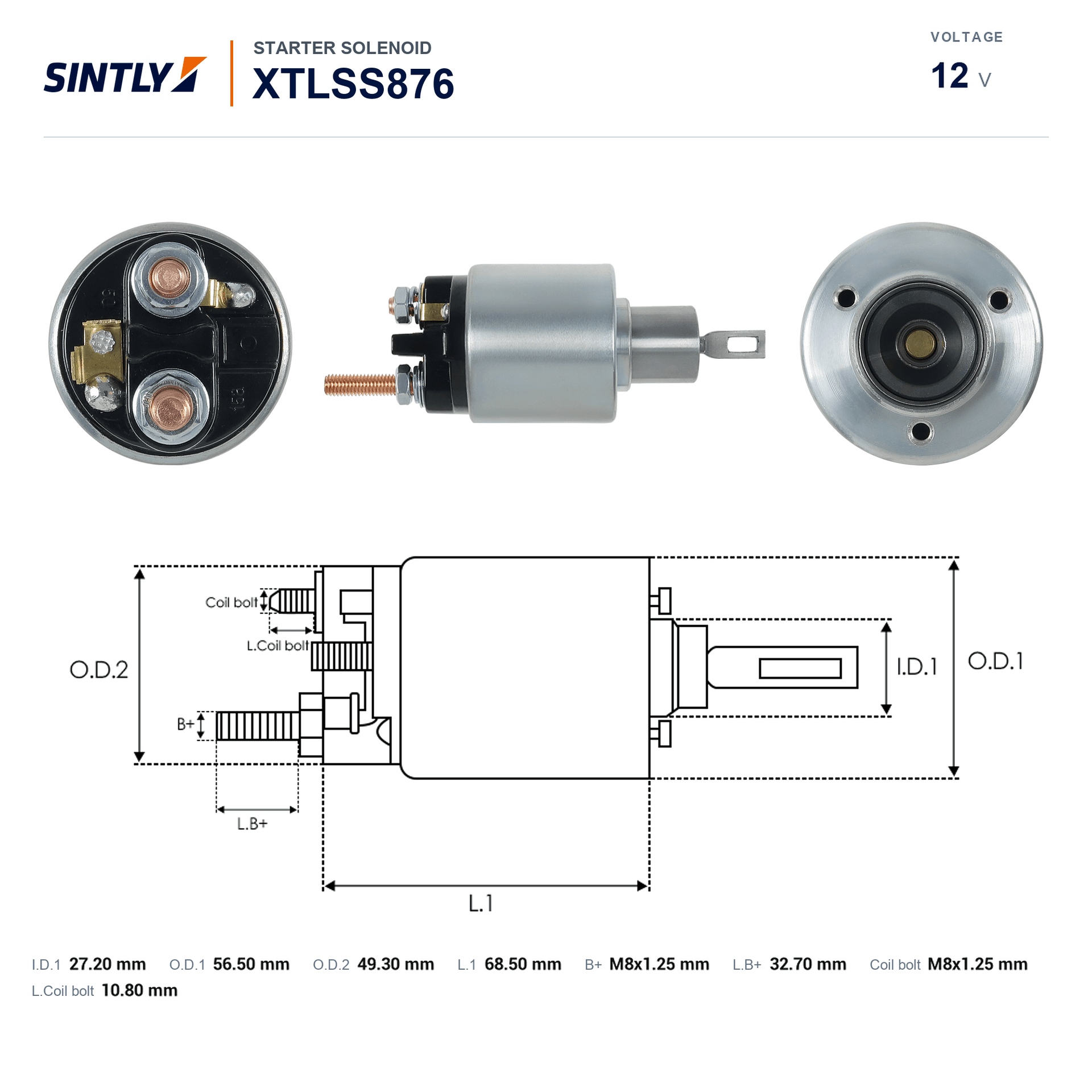 Starter Solenoid XTLSS876