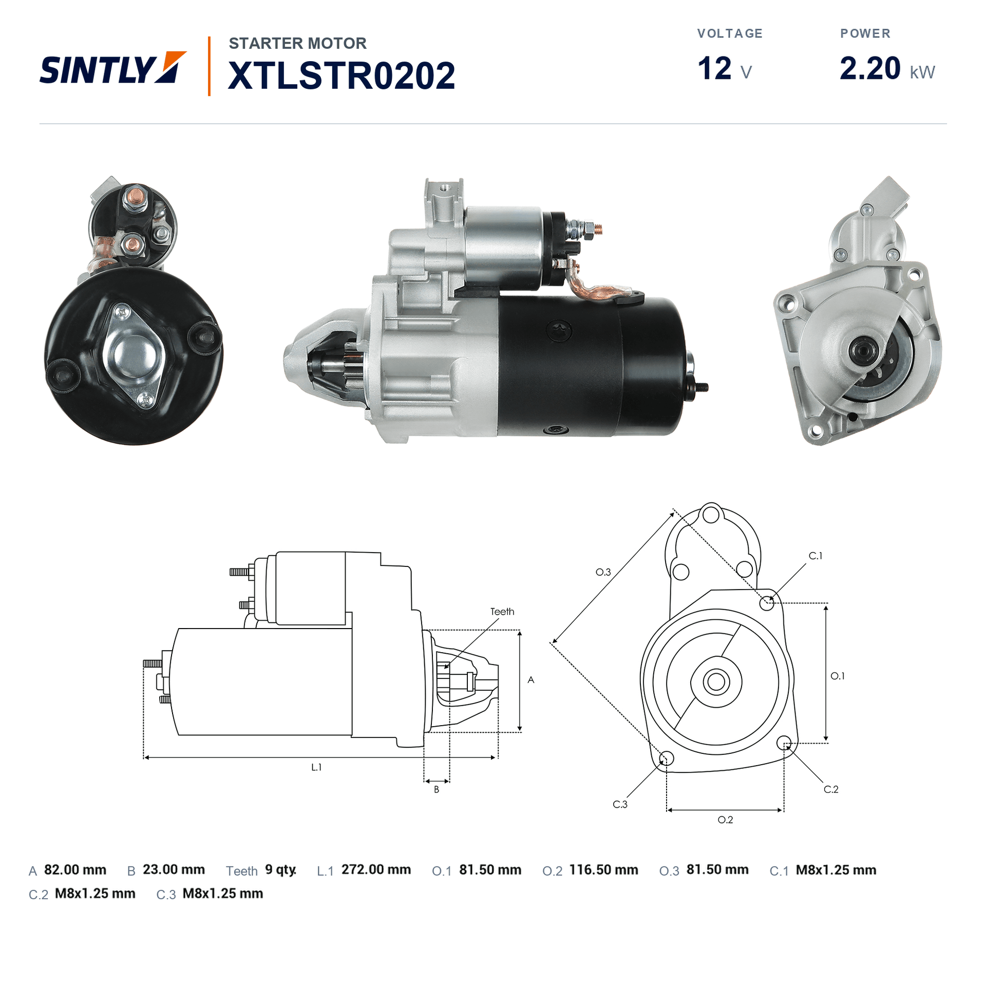Motor de arranque XTLSTR0202