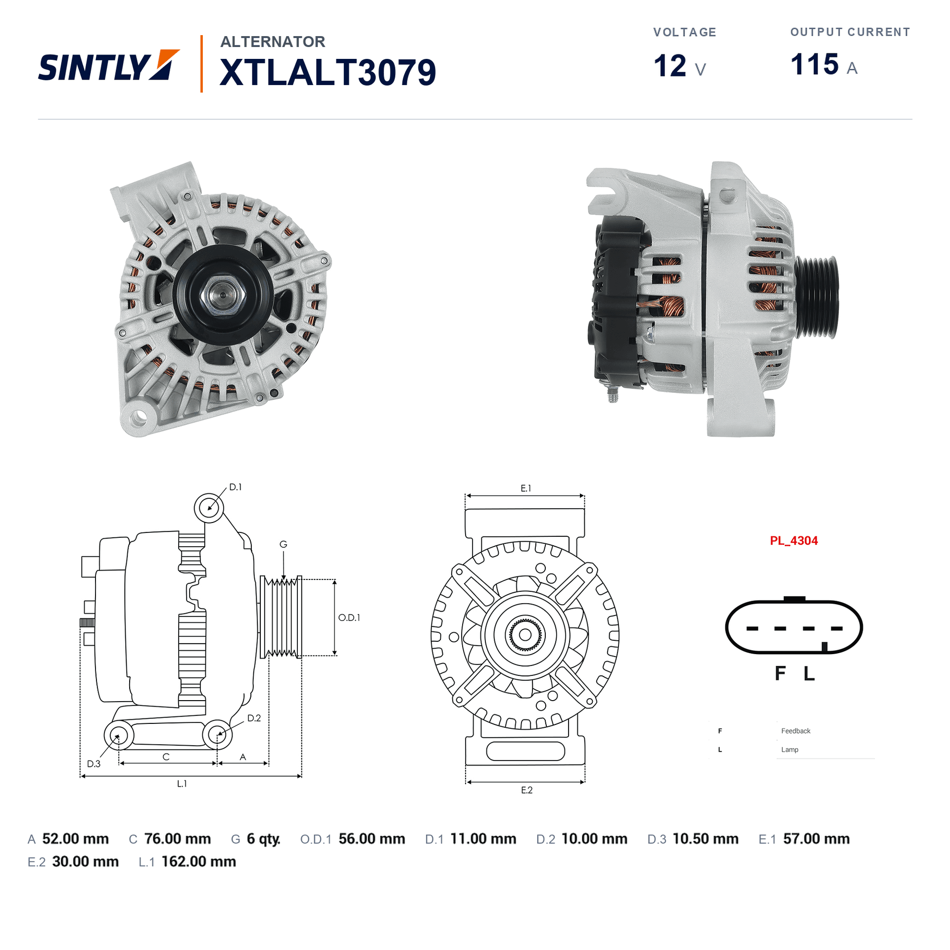 Alternador XTLALT3079