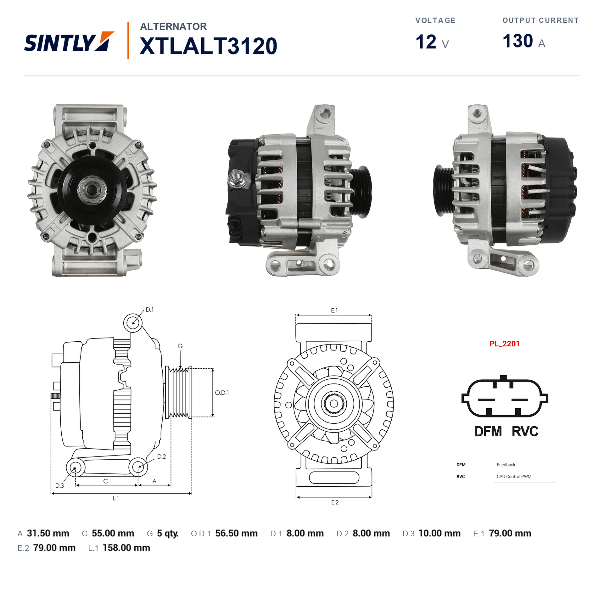 Alternator XTLALT3120