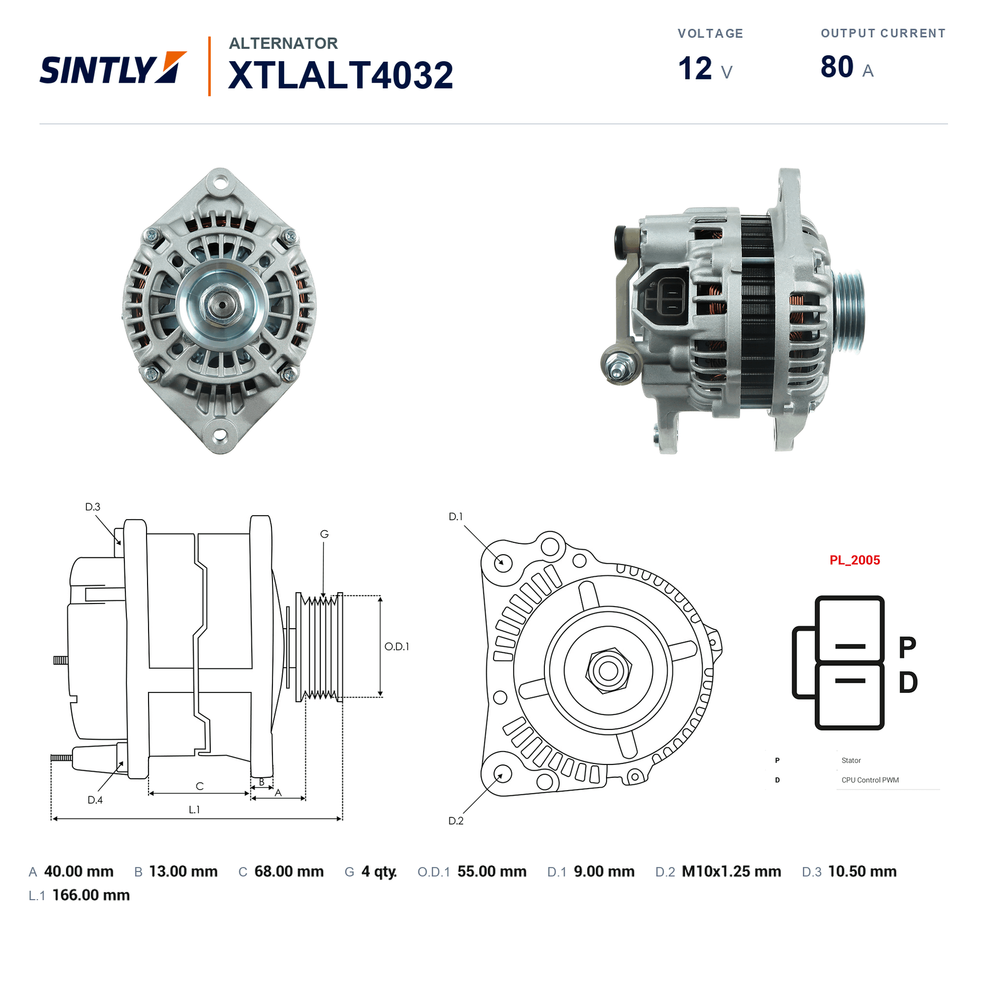 Alternator XTLALT4032