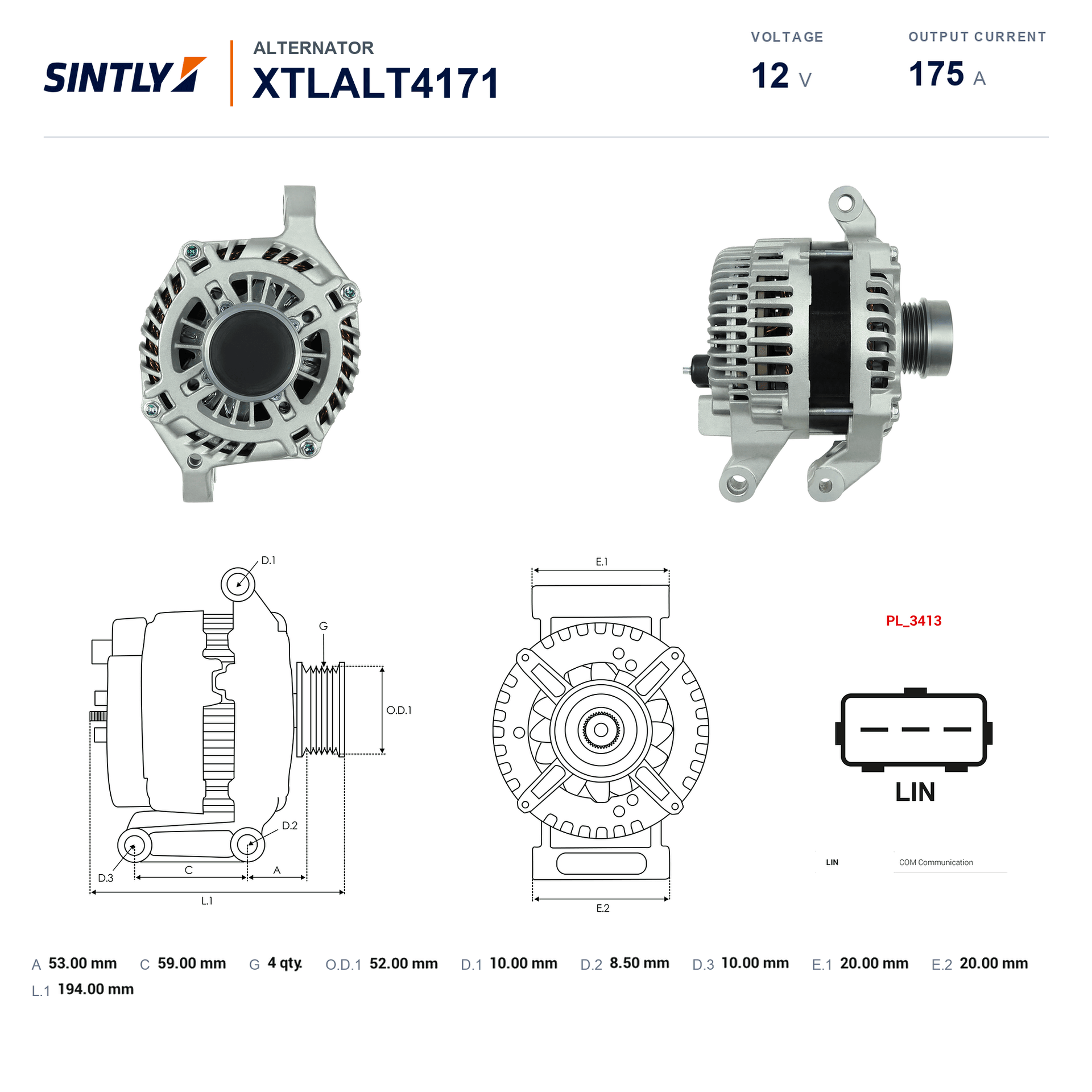 Alternator XTLALT4171