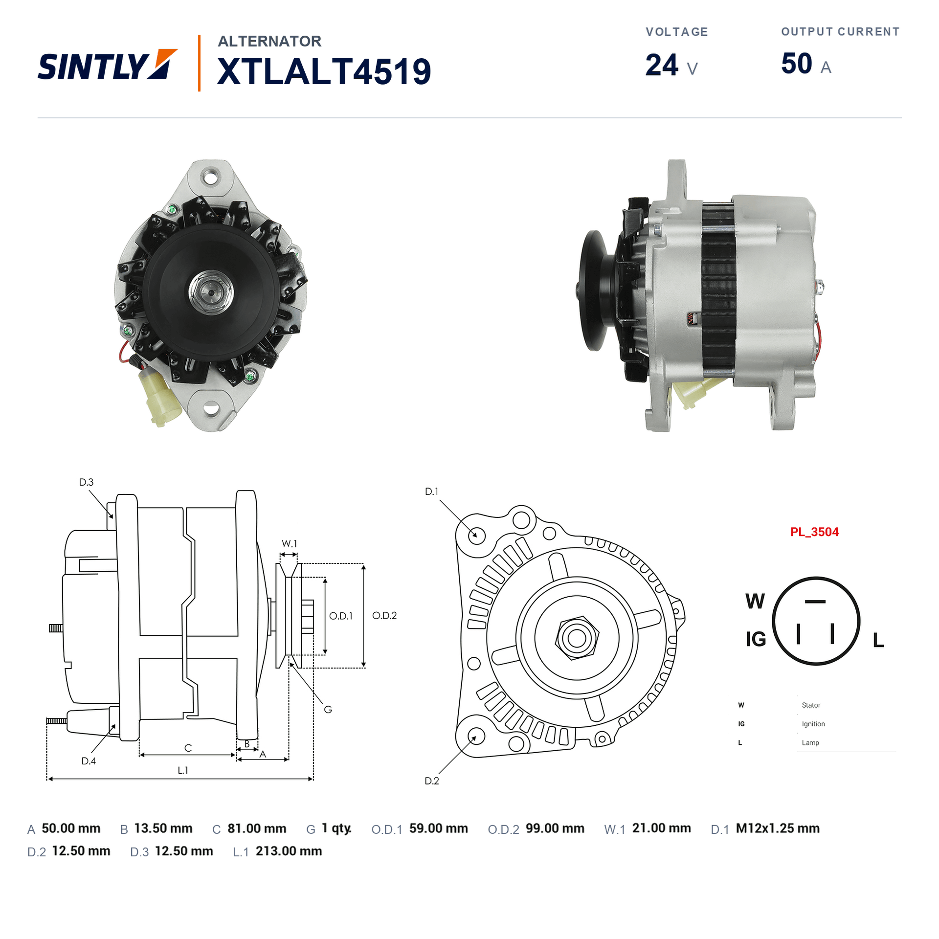 Alternator XTLALT4519