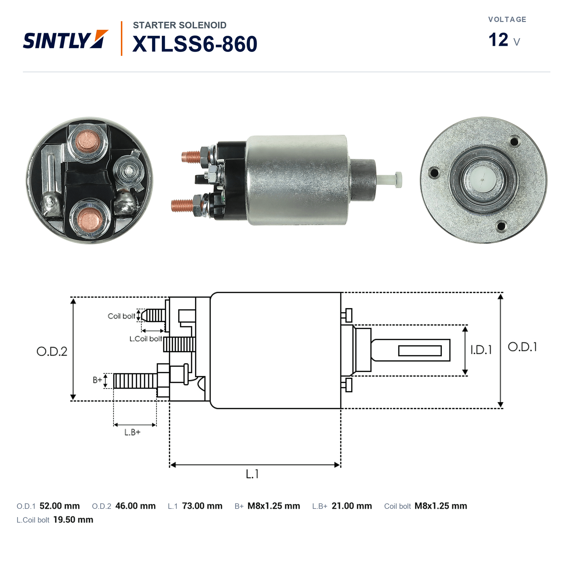 Starter Solenoid XTLSS6-860