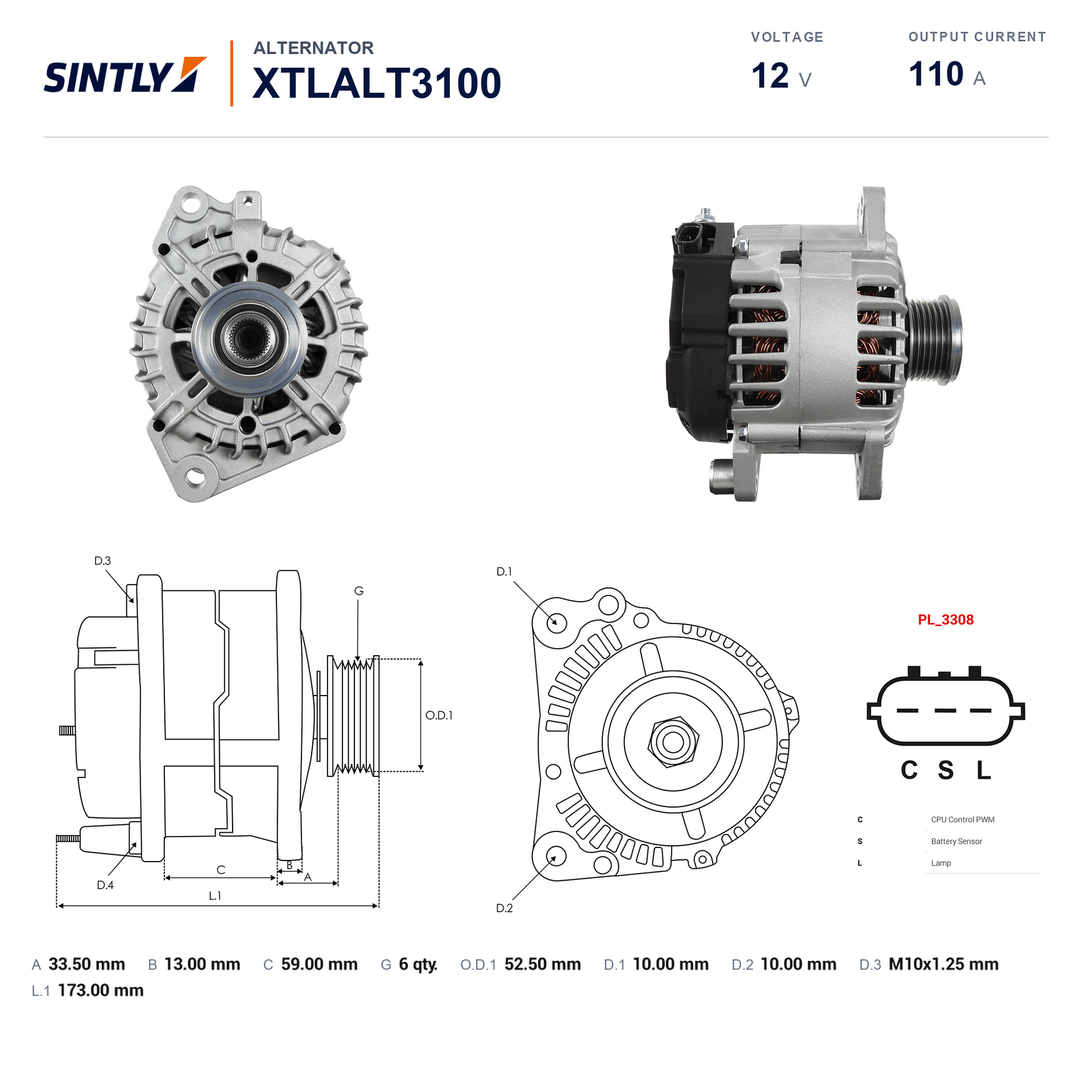 Alternator XTLALT3100