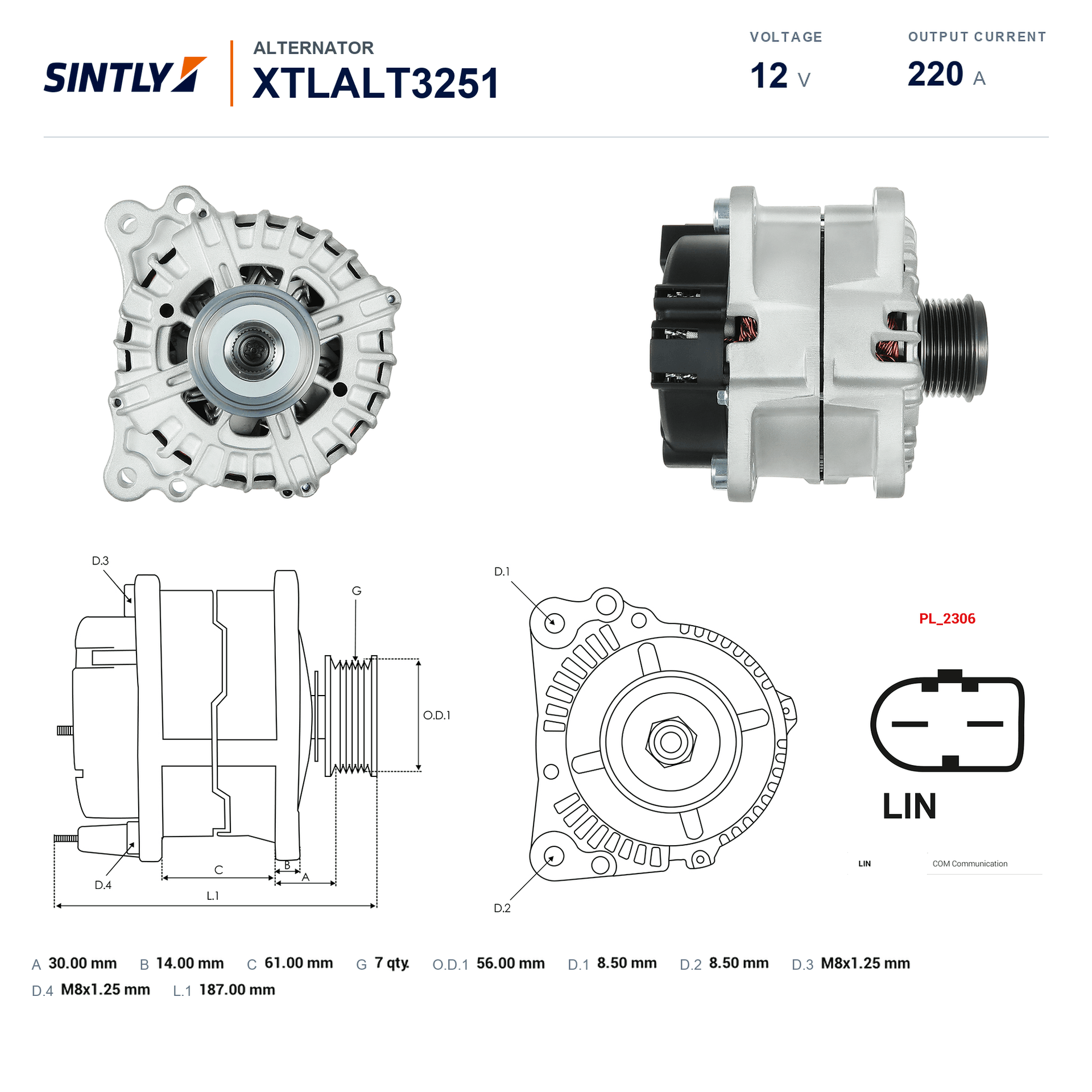 Alternator XTLALT3251