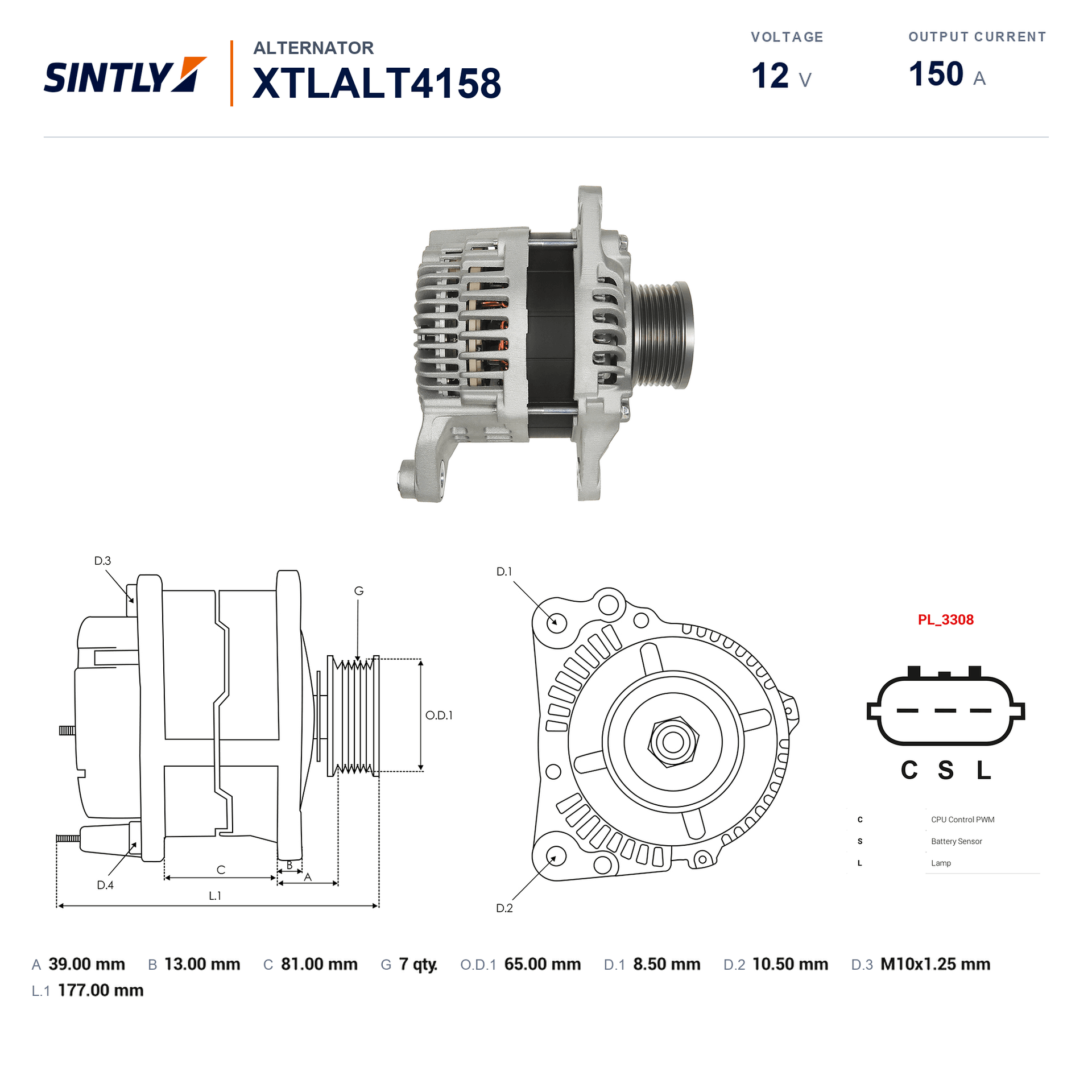 Alternator XTLALT4158
