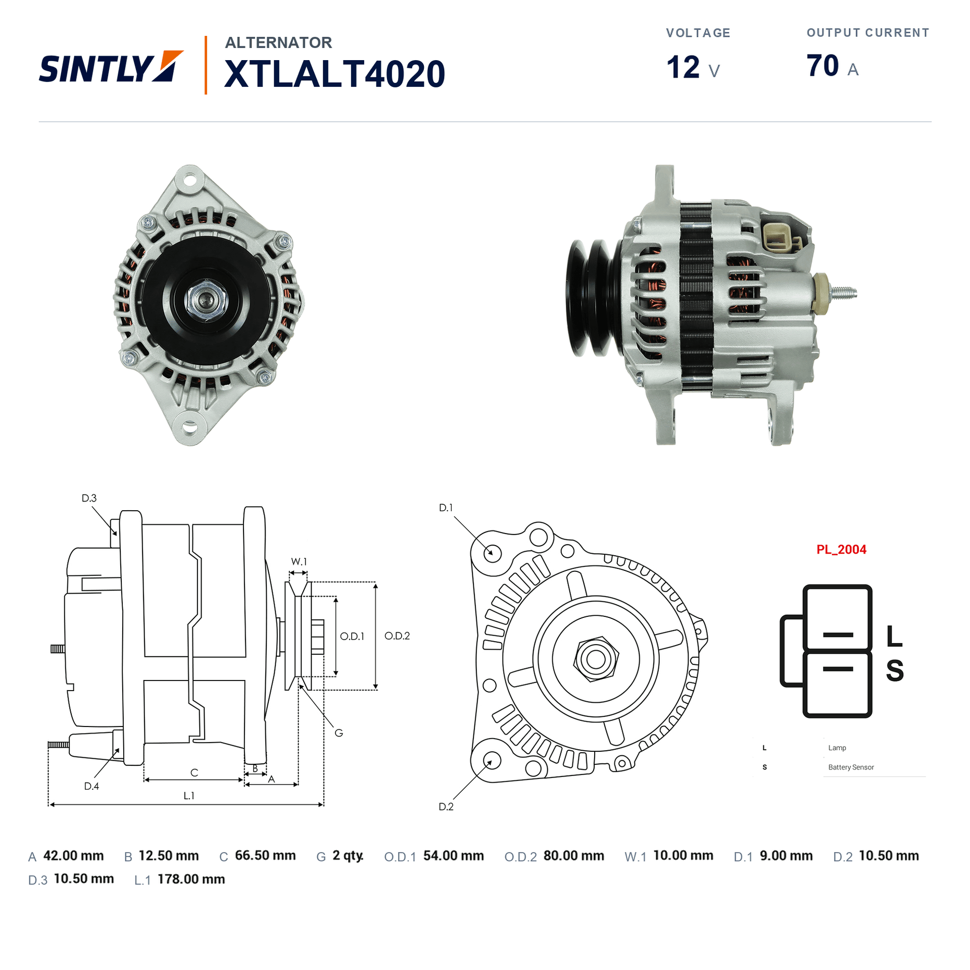 Alternator XTLALT4020