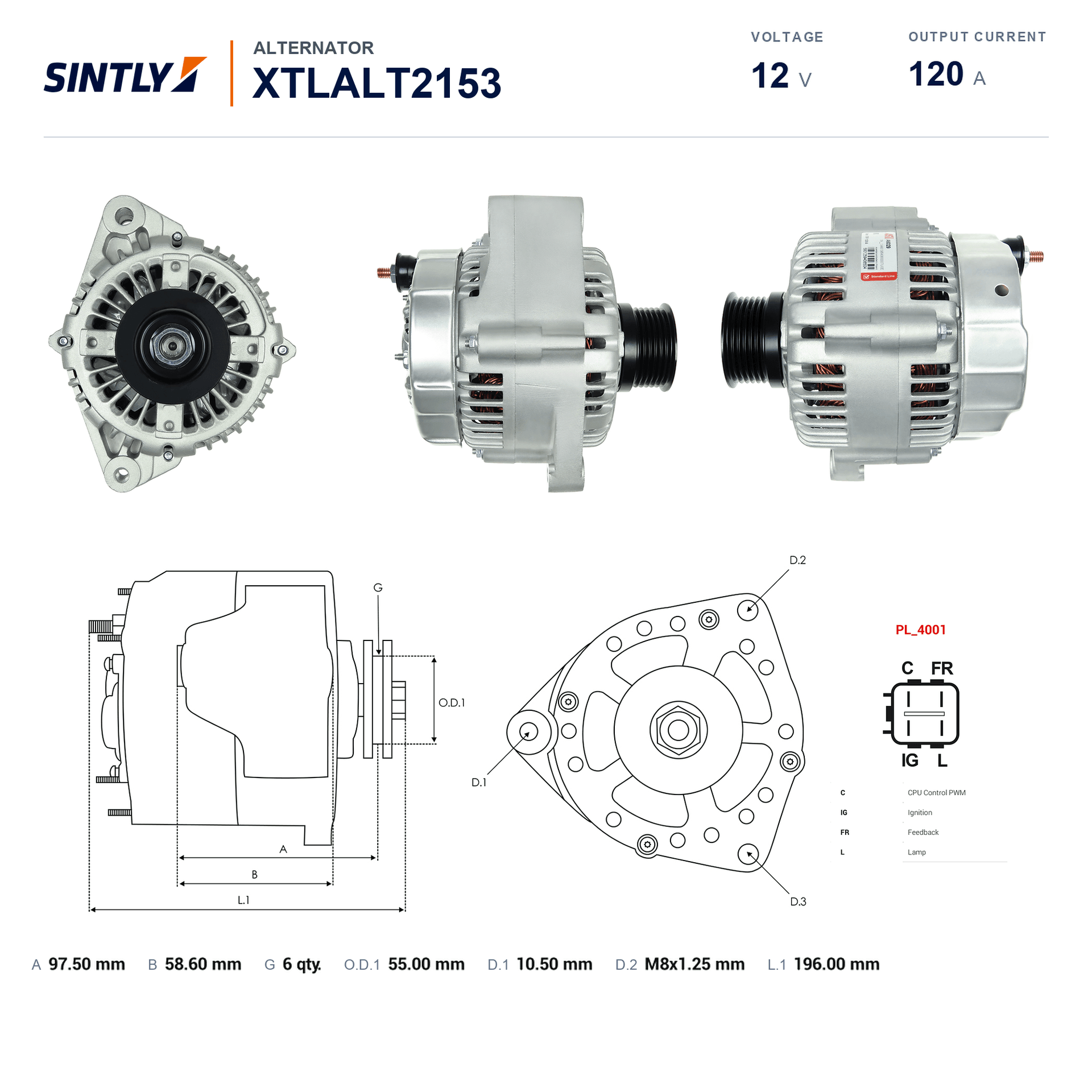 Alternator XTLALT2153