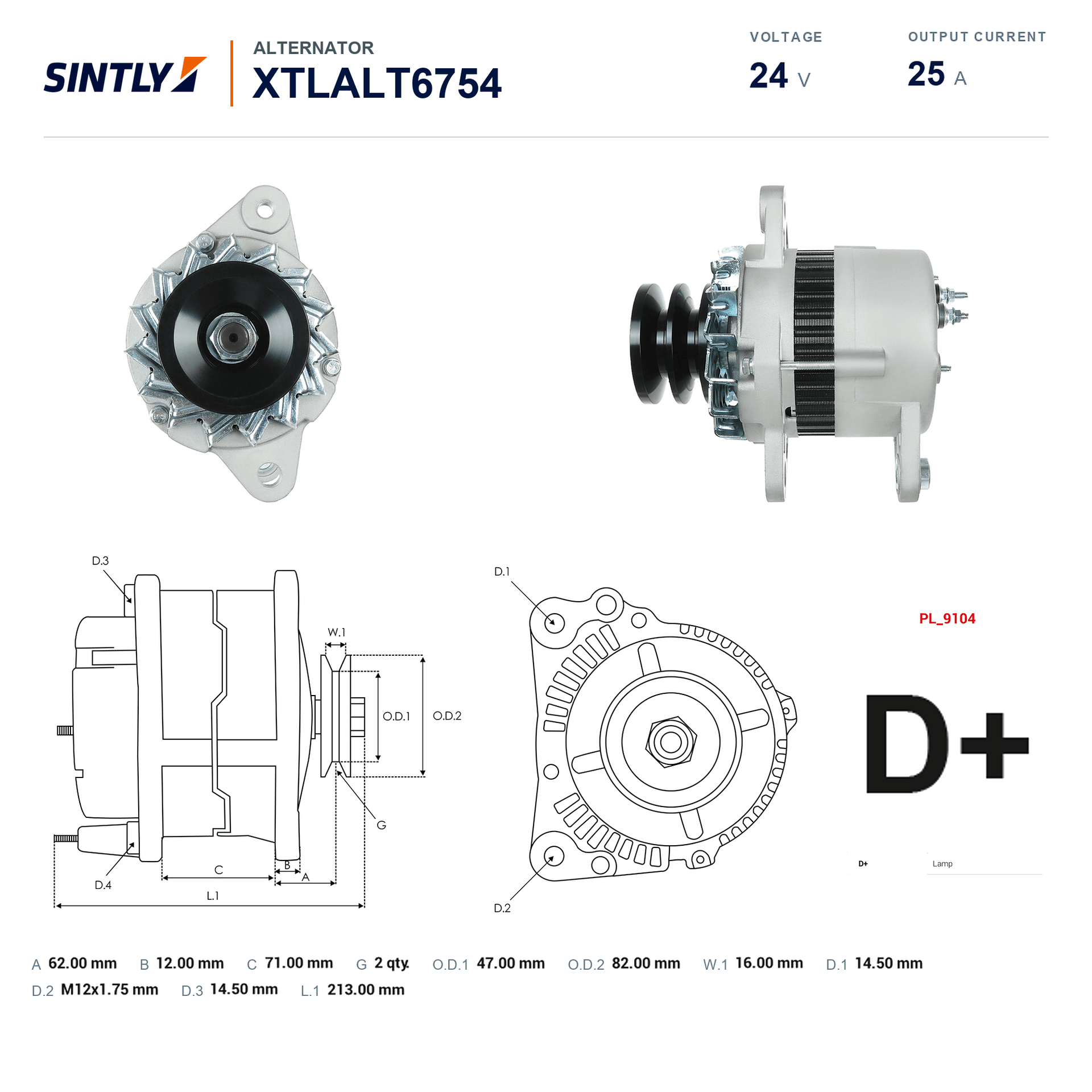 Alternator XTLALT6754