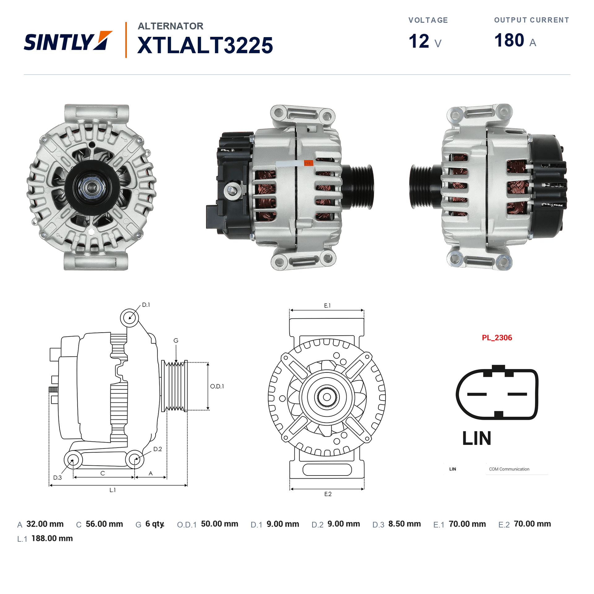 Alternator XTLALT3225