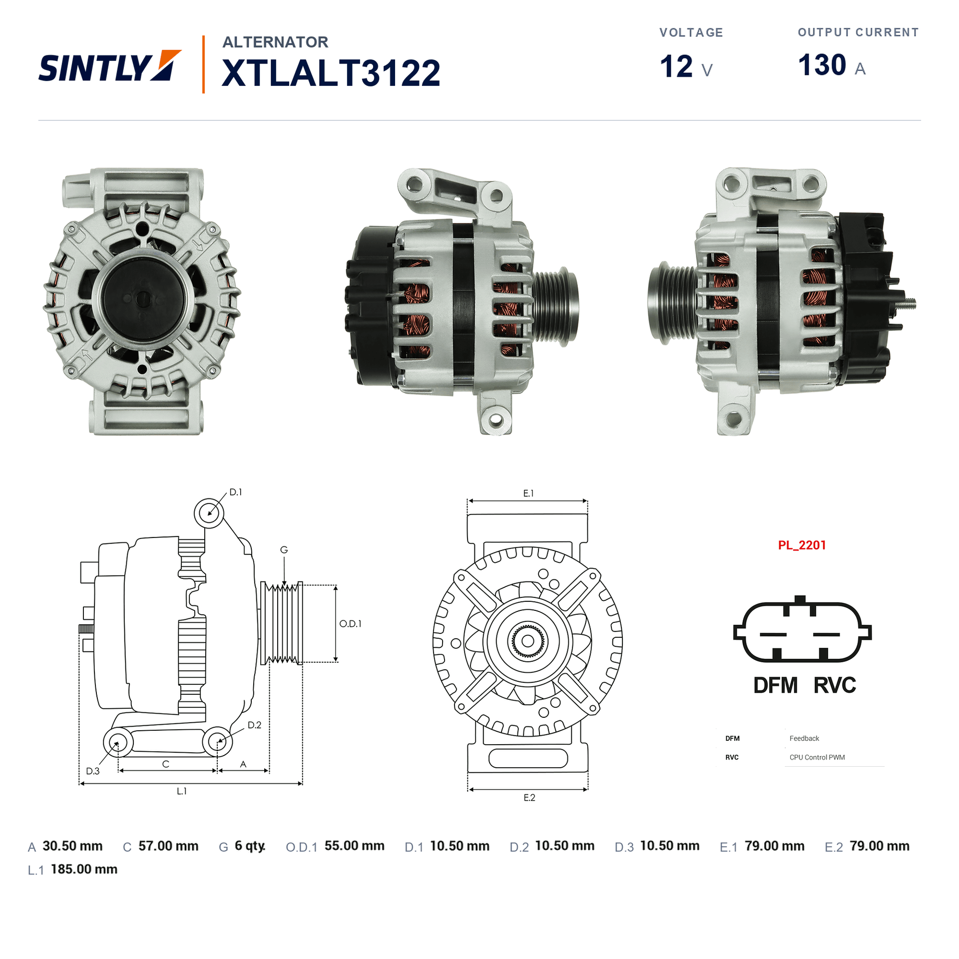 Alternator XTLALT3122