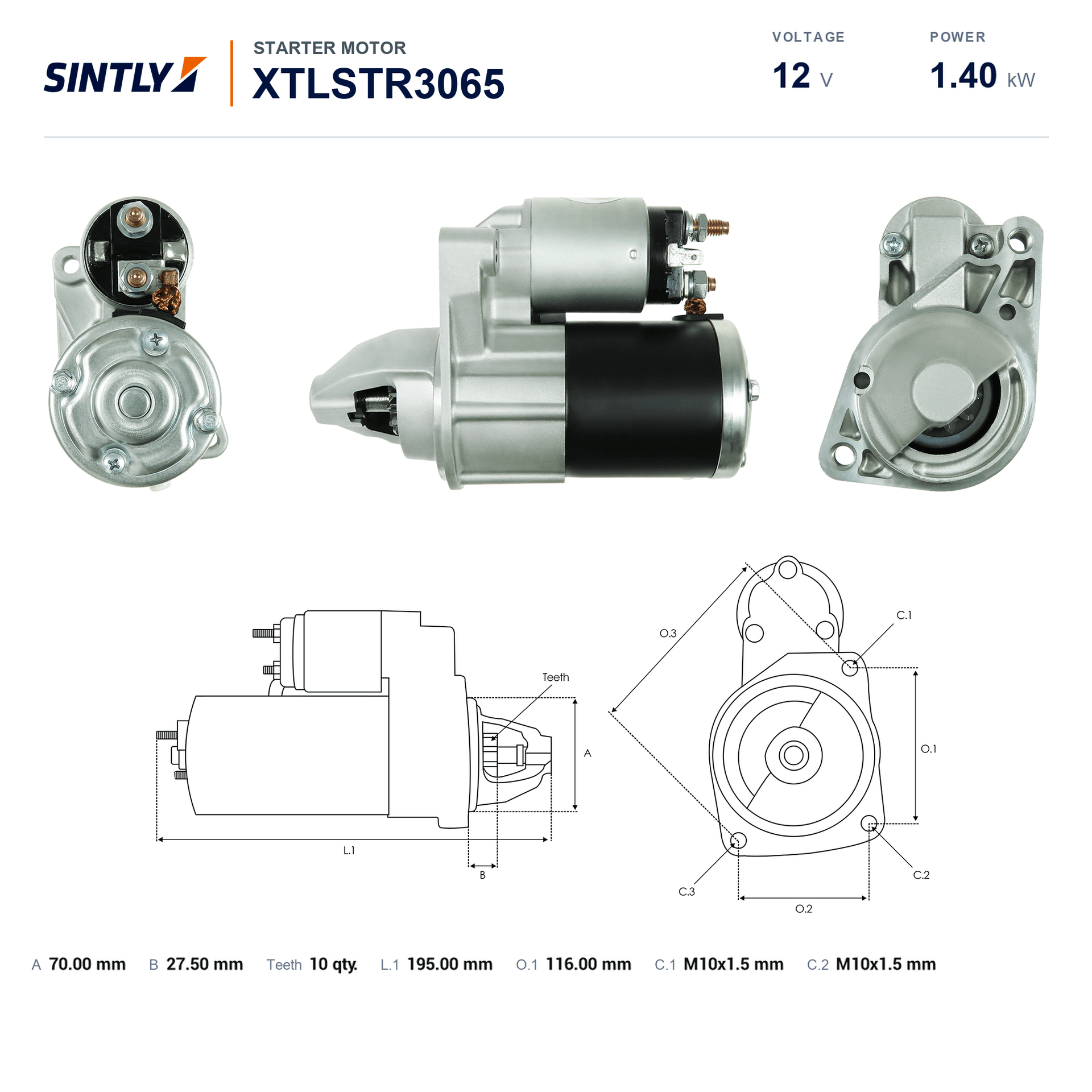 Motor de arranque XTLSTR3065