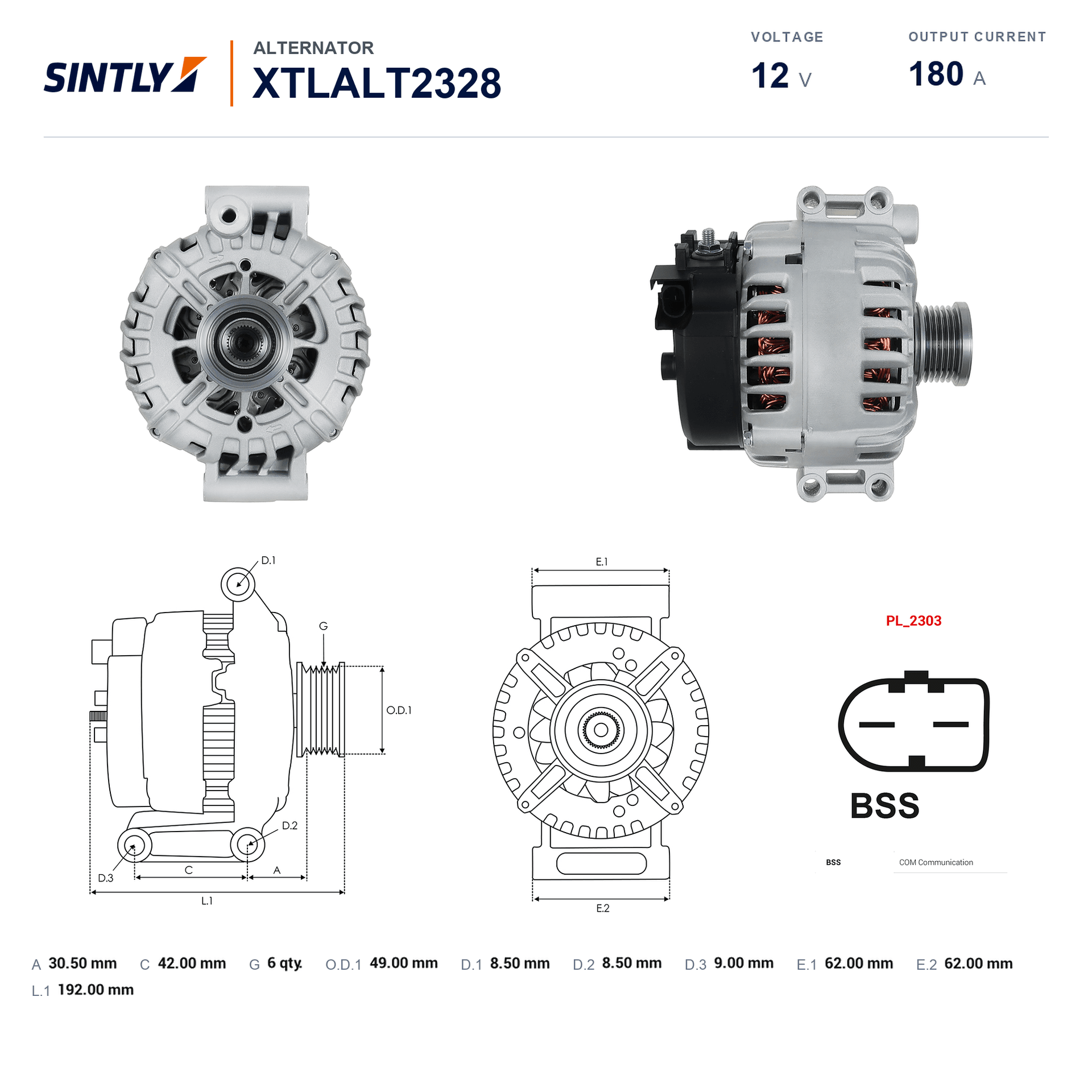 Alternator XTLALT2328