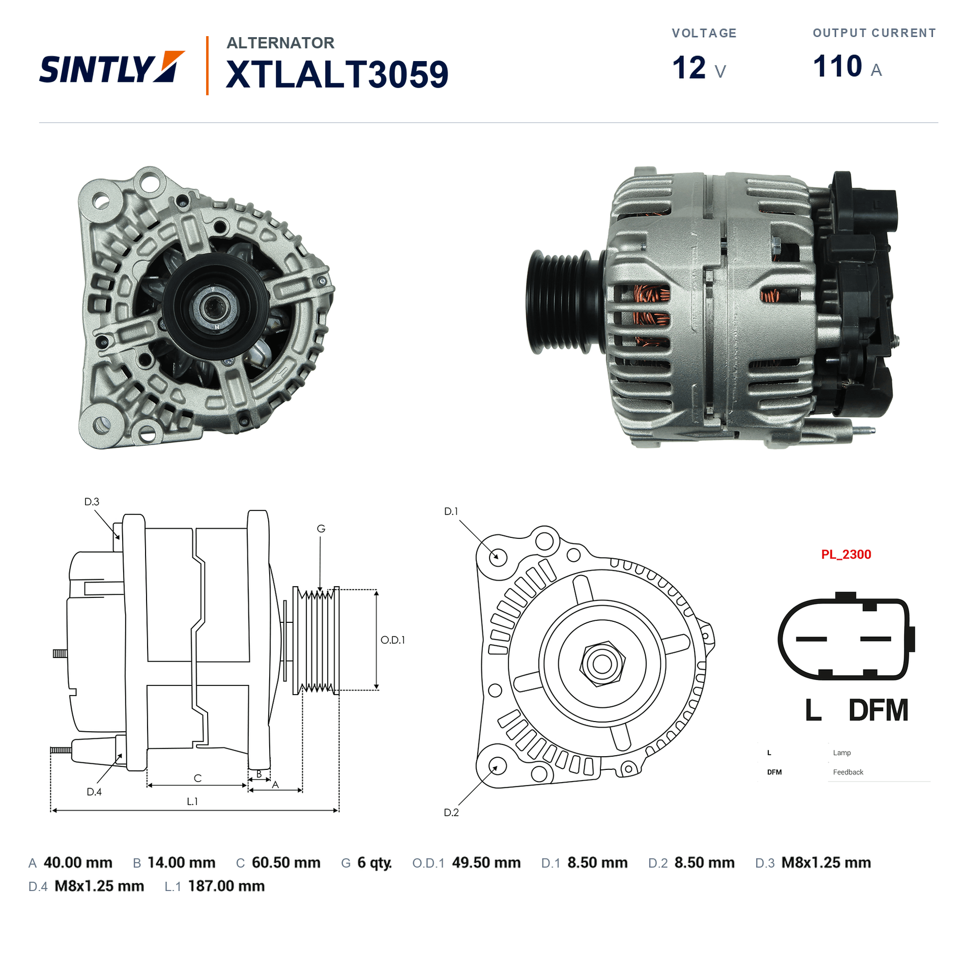 Alternador XTLALT3059
