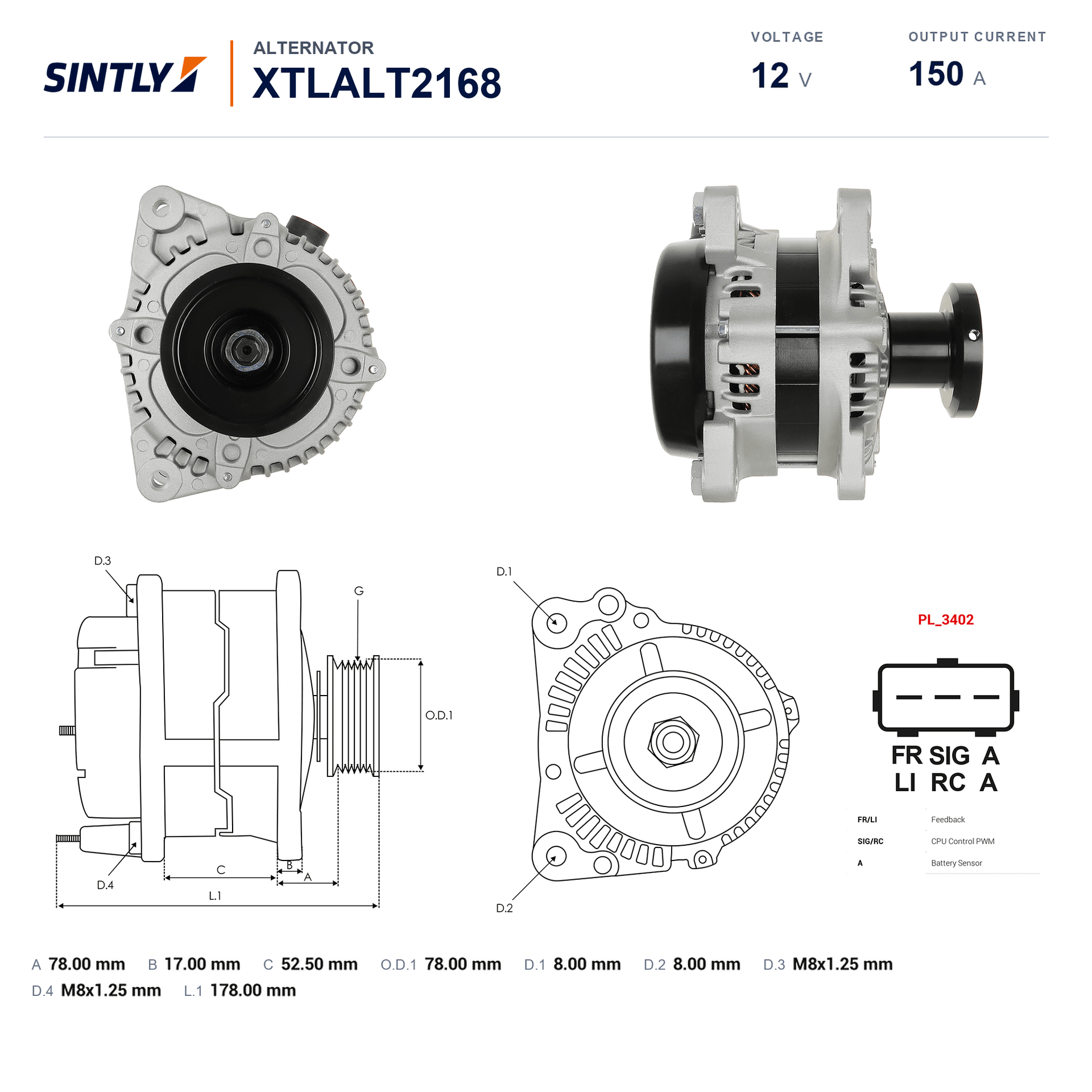 Alternator XTLALT2168