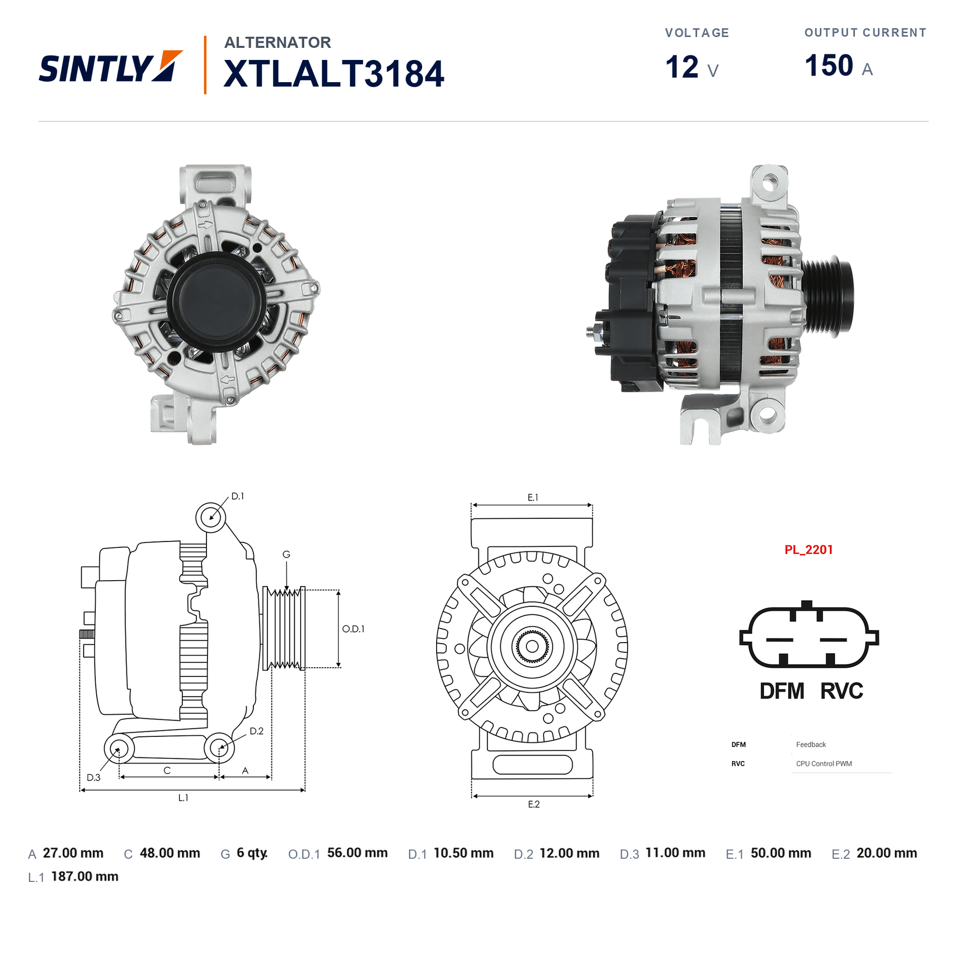 Alternator XTLALT3184