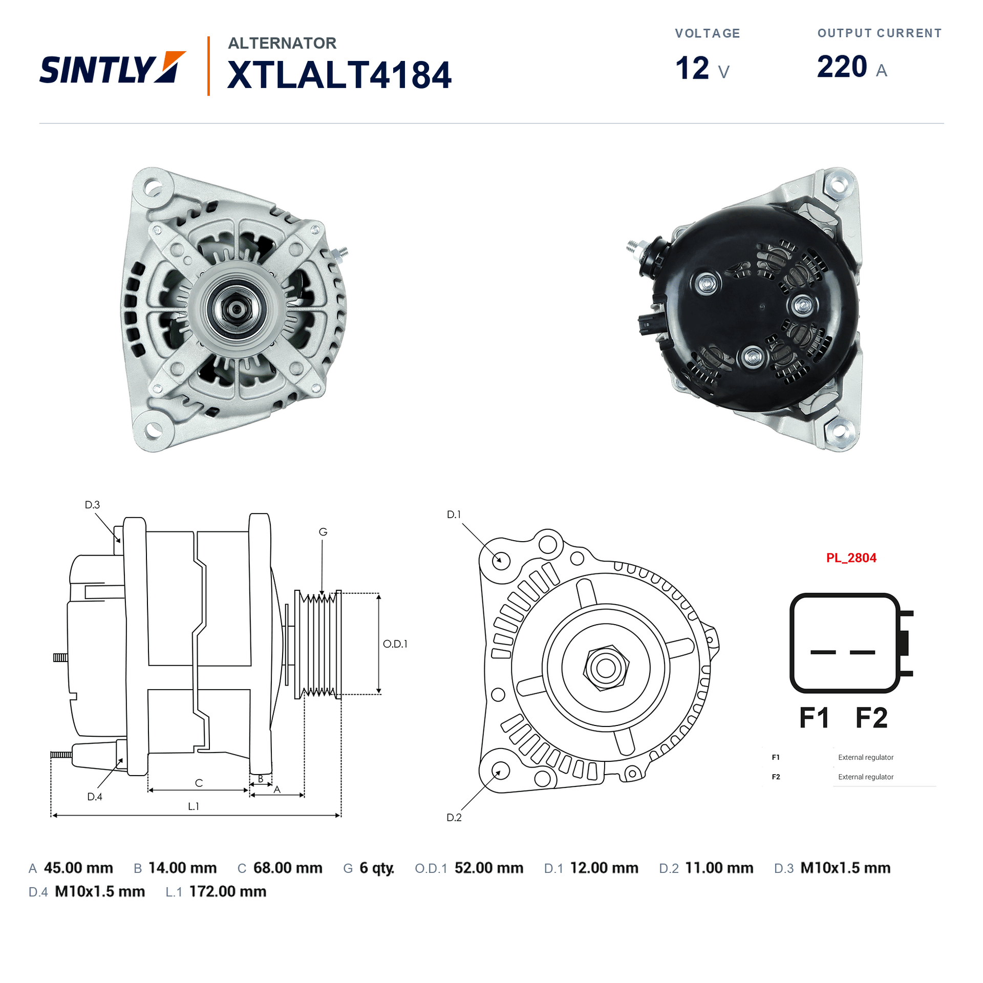Alternator XTLALT4184