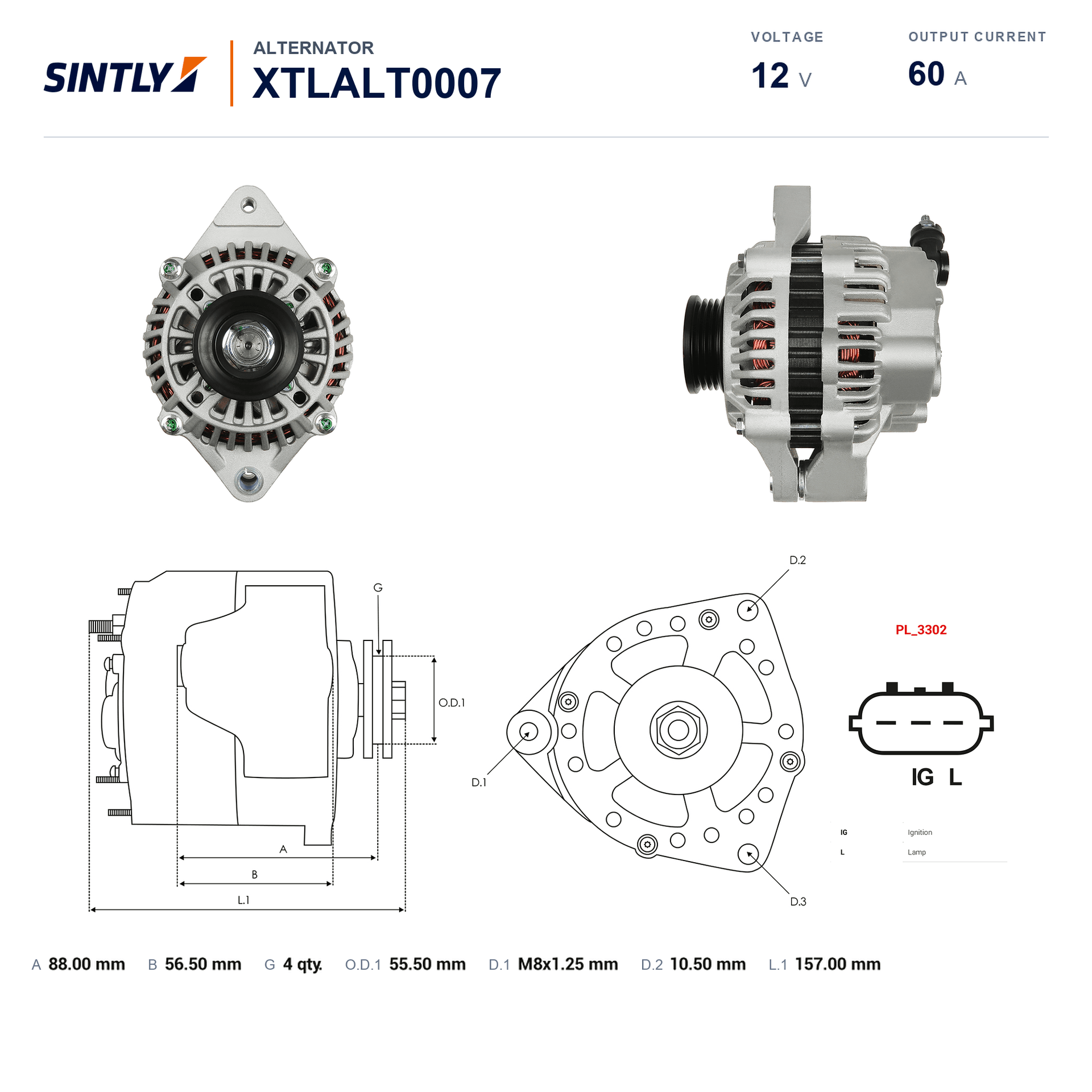 Alternator XTLALT0007