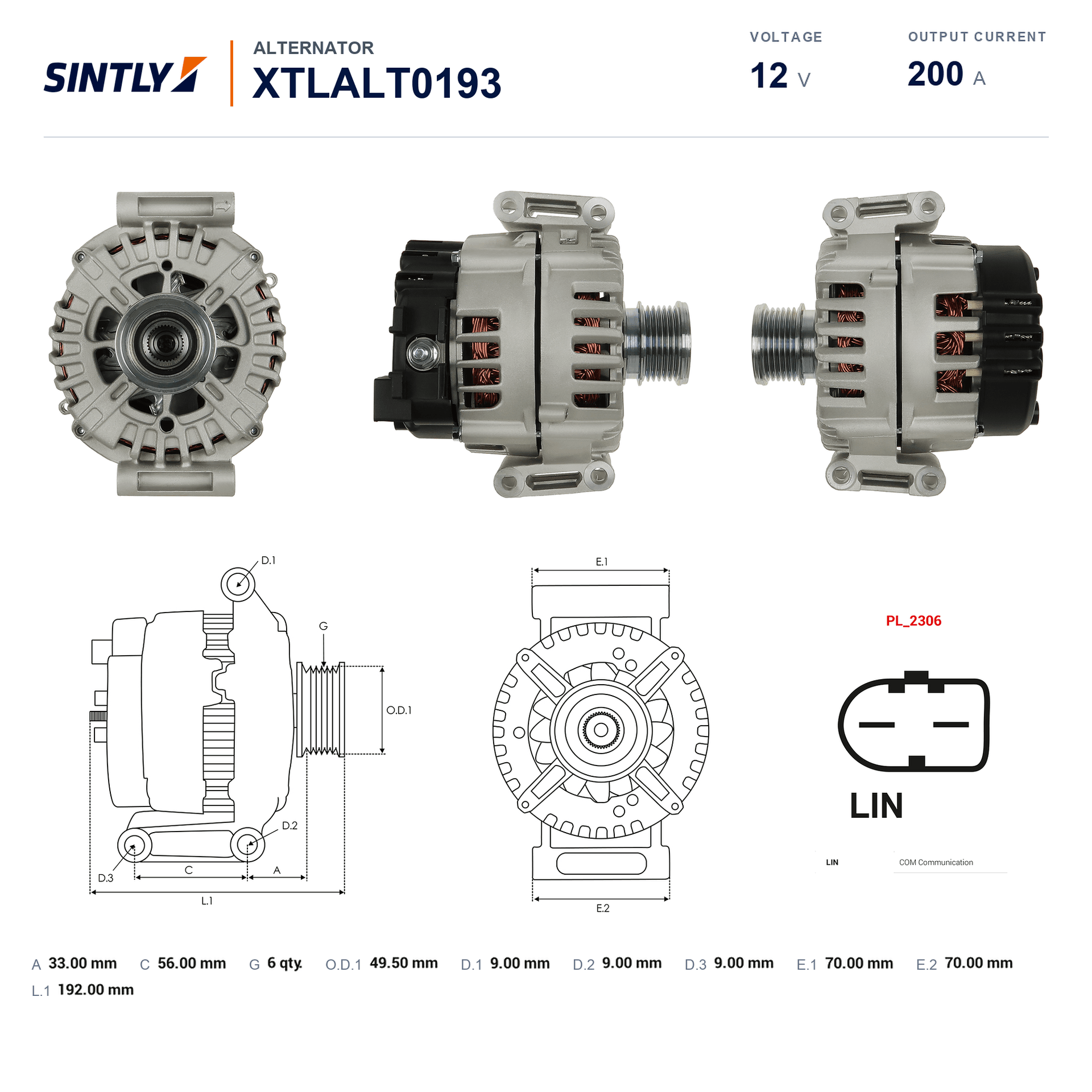 Alternator XTLALT0193