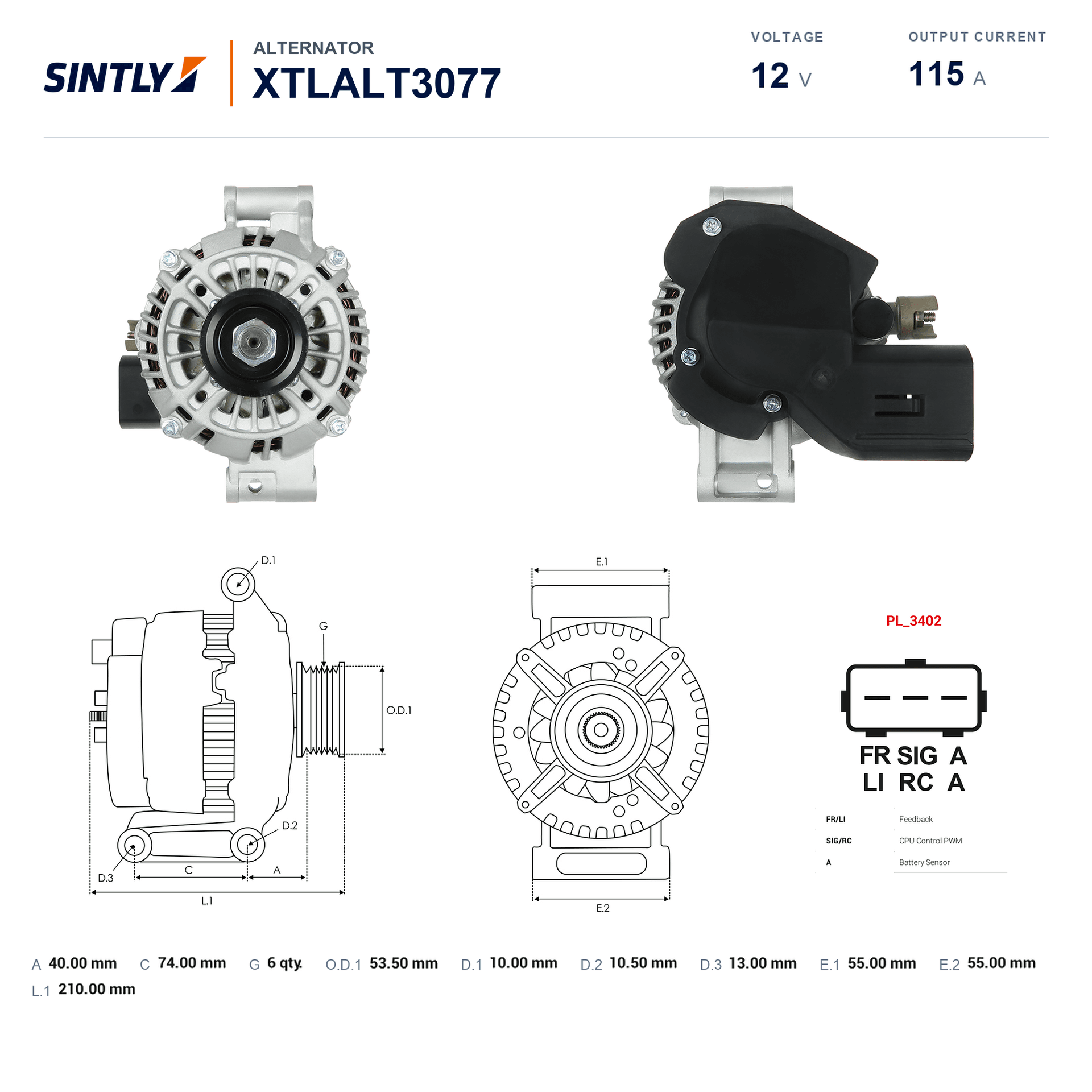Alternator XTLALT3077