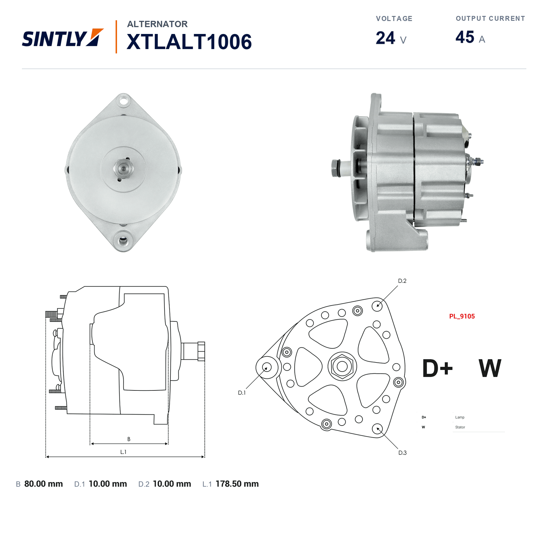 发电机 XTLALT1006