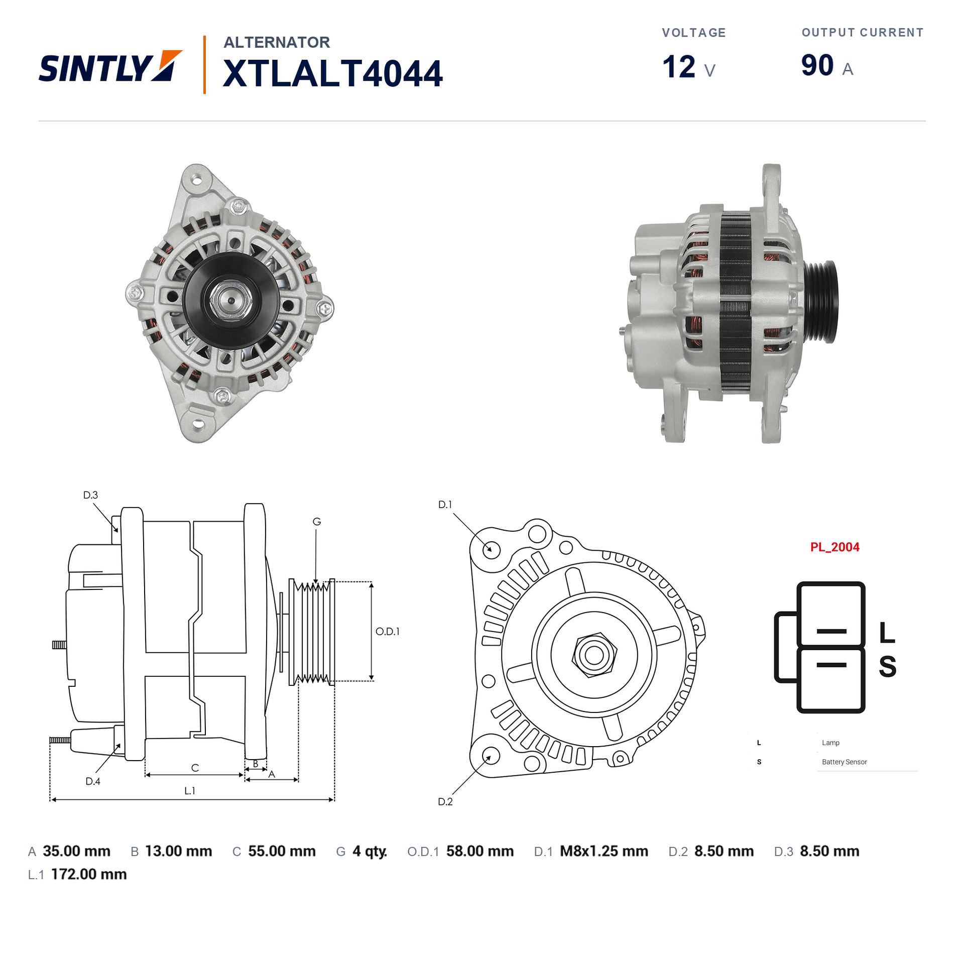 Alternator XTLALT4044