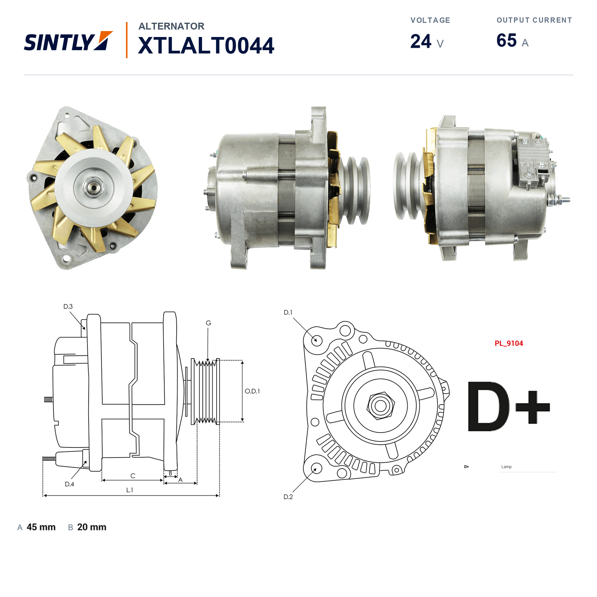 Alternator XTLALT0044