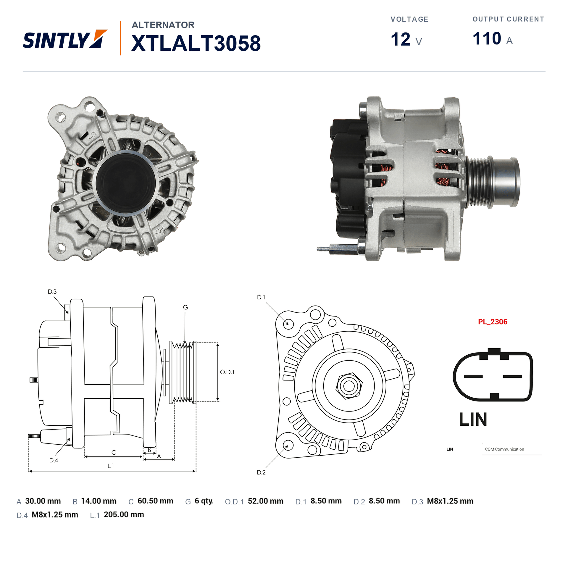 Alternator XTLALT3058