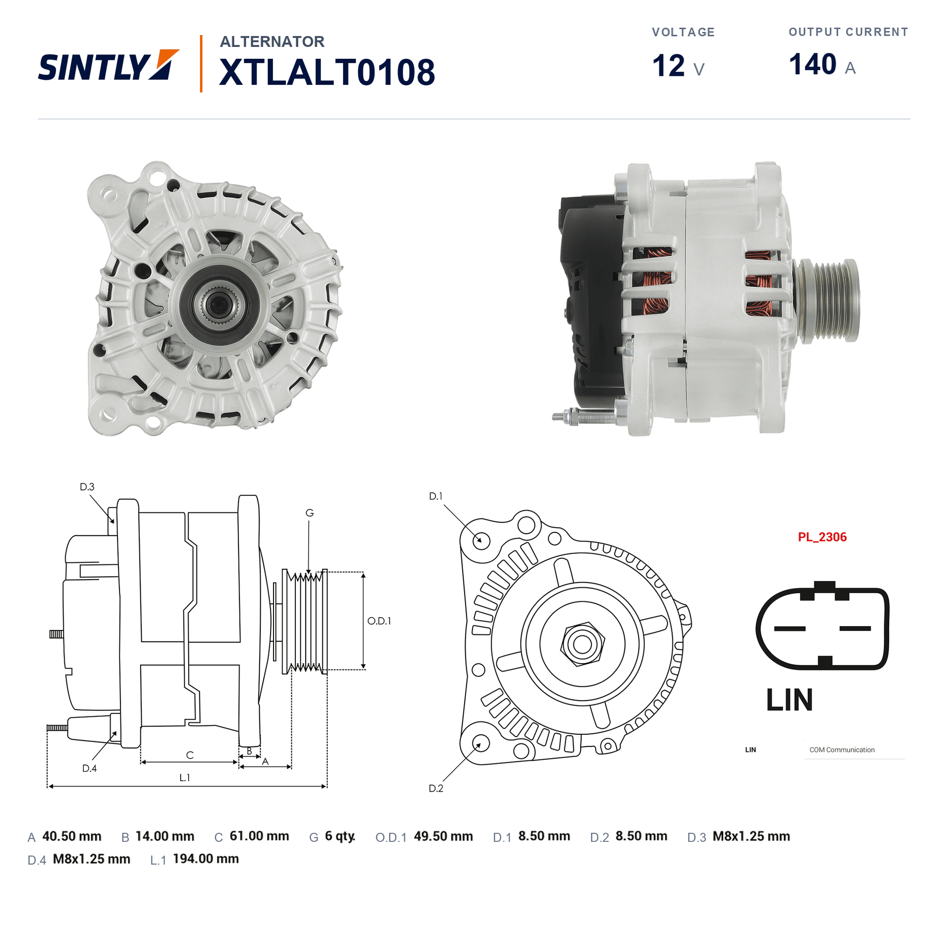 Alternator XTLALT0108